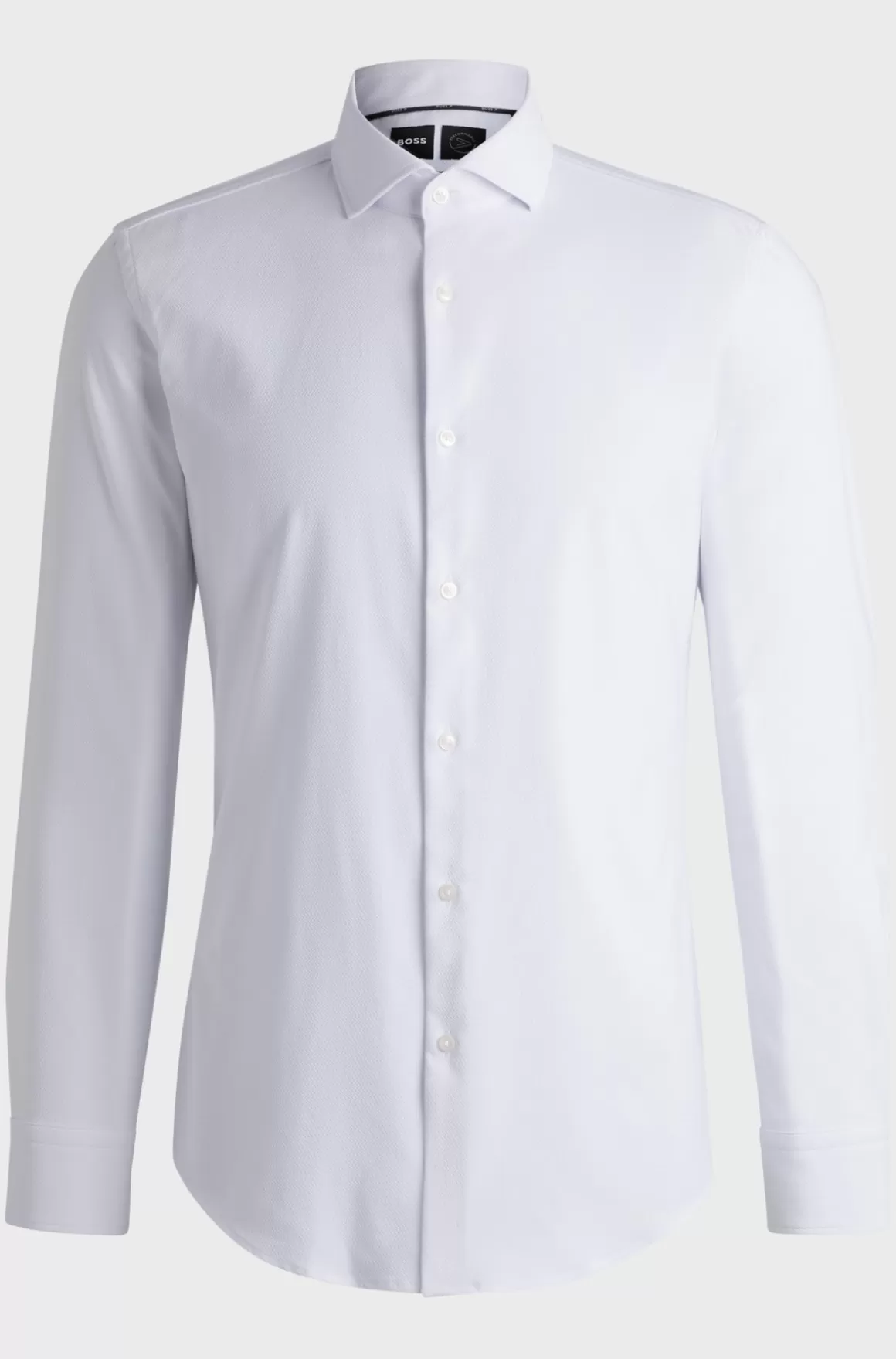 HUGO BOSS Skjorte Med Slim Fit I Performance-materiale Med Stræk Og Struktur