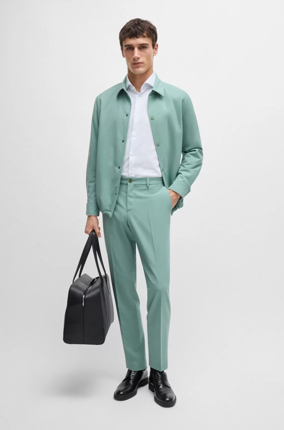 HUGO BOSS Skjorte Med Slim Fit I Performance-materiale Med Stræk Og Struktur