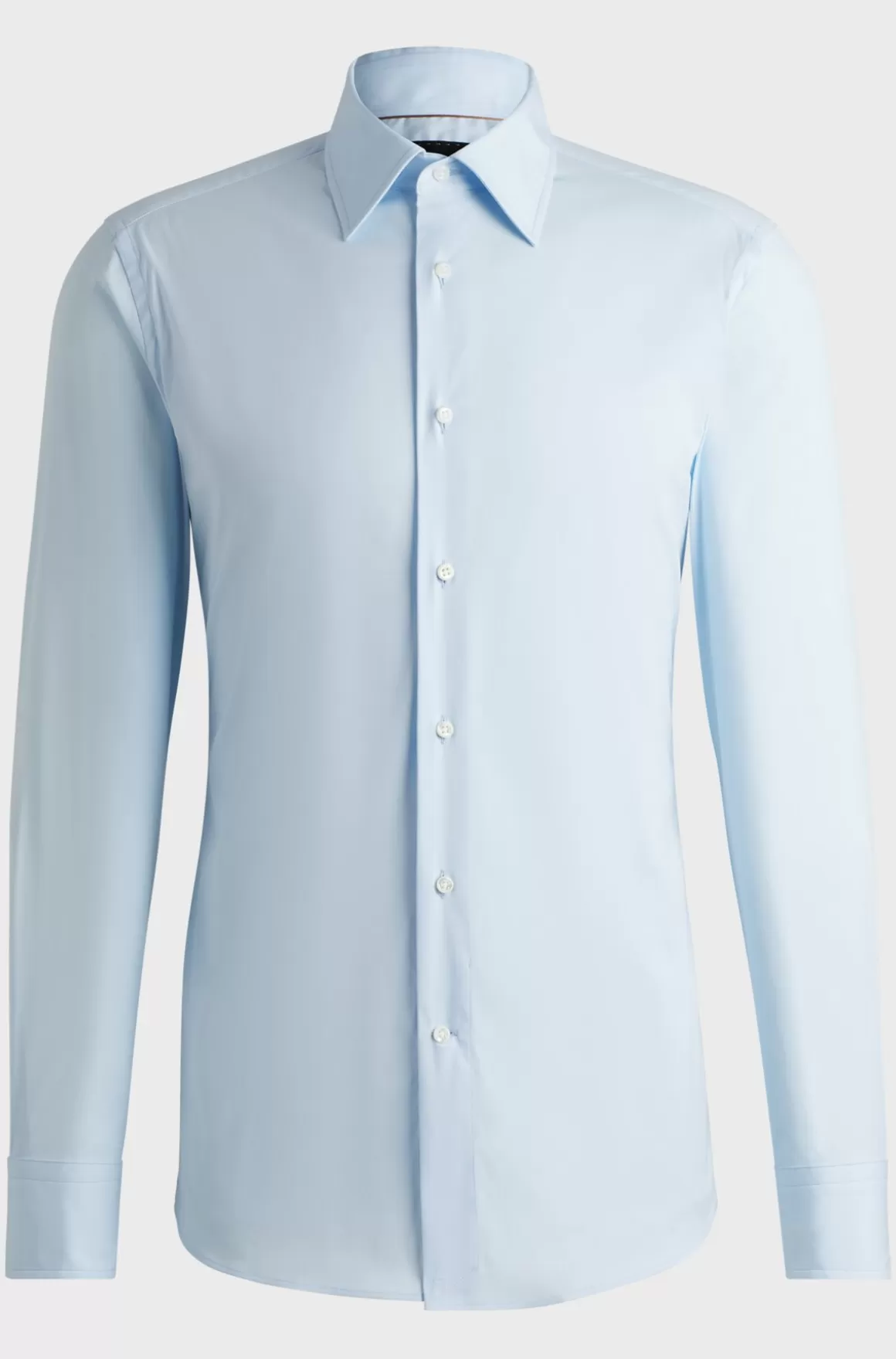 HUGO BOSS Skjorte Med Slim Fit I Poplin Af Bomuldsblanding Med Stræk