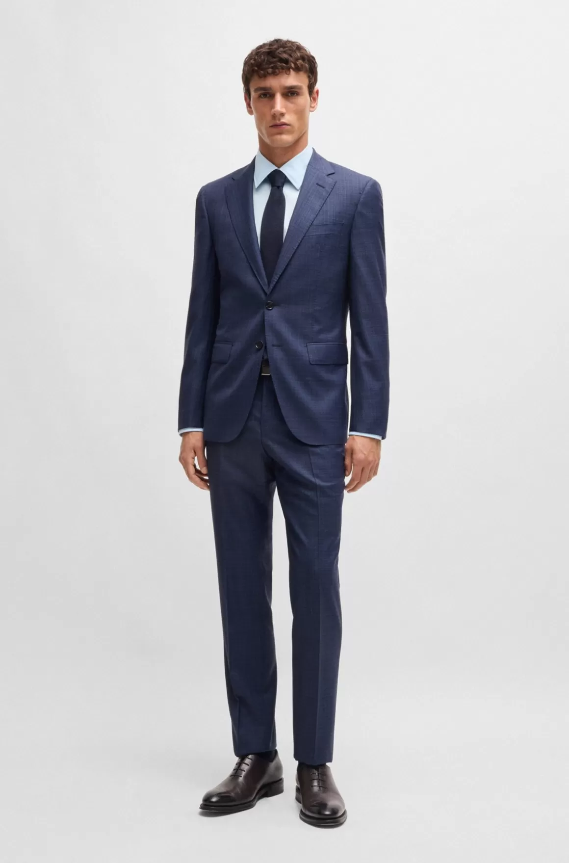 HUGO BOSS Skjorte Med Slim Fit I Poplin Af Bomuldsblanding Med Stræk