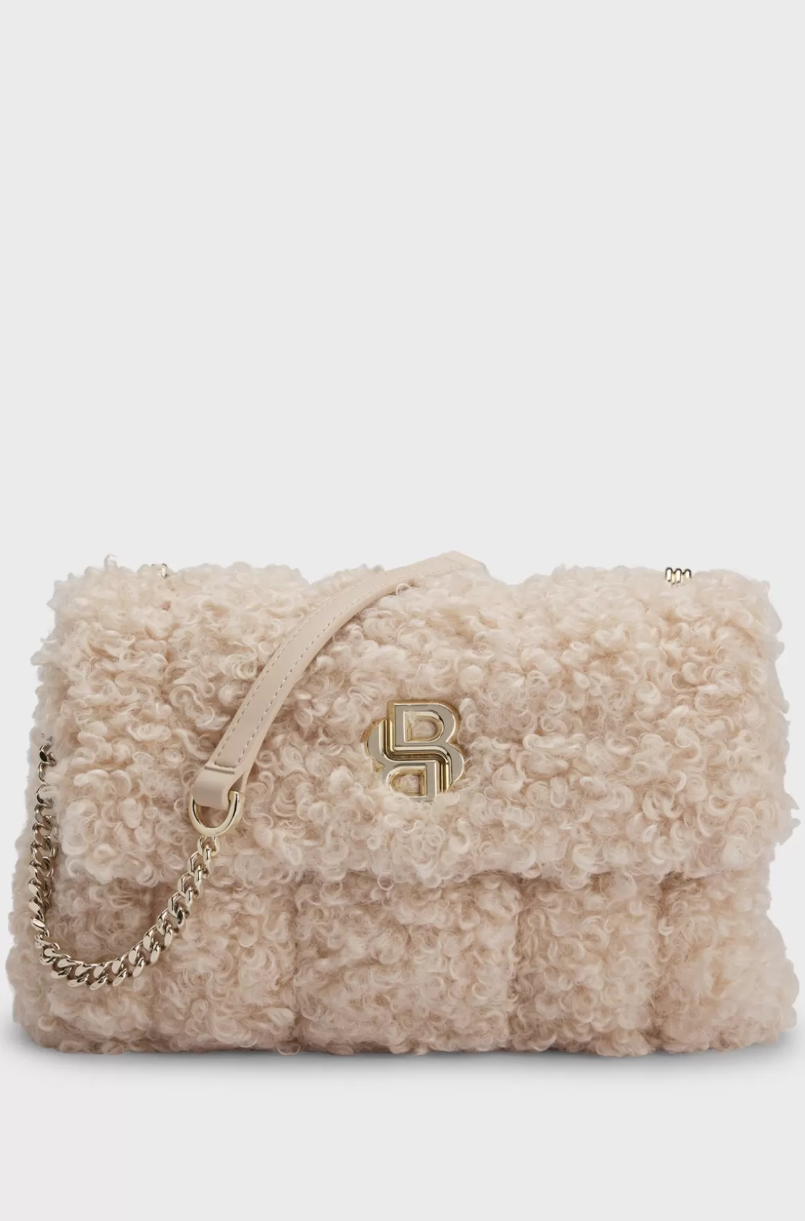 HUGO BOSS Skuldertaske I Imiteret Rulam Med Dobbelt B-monogram