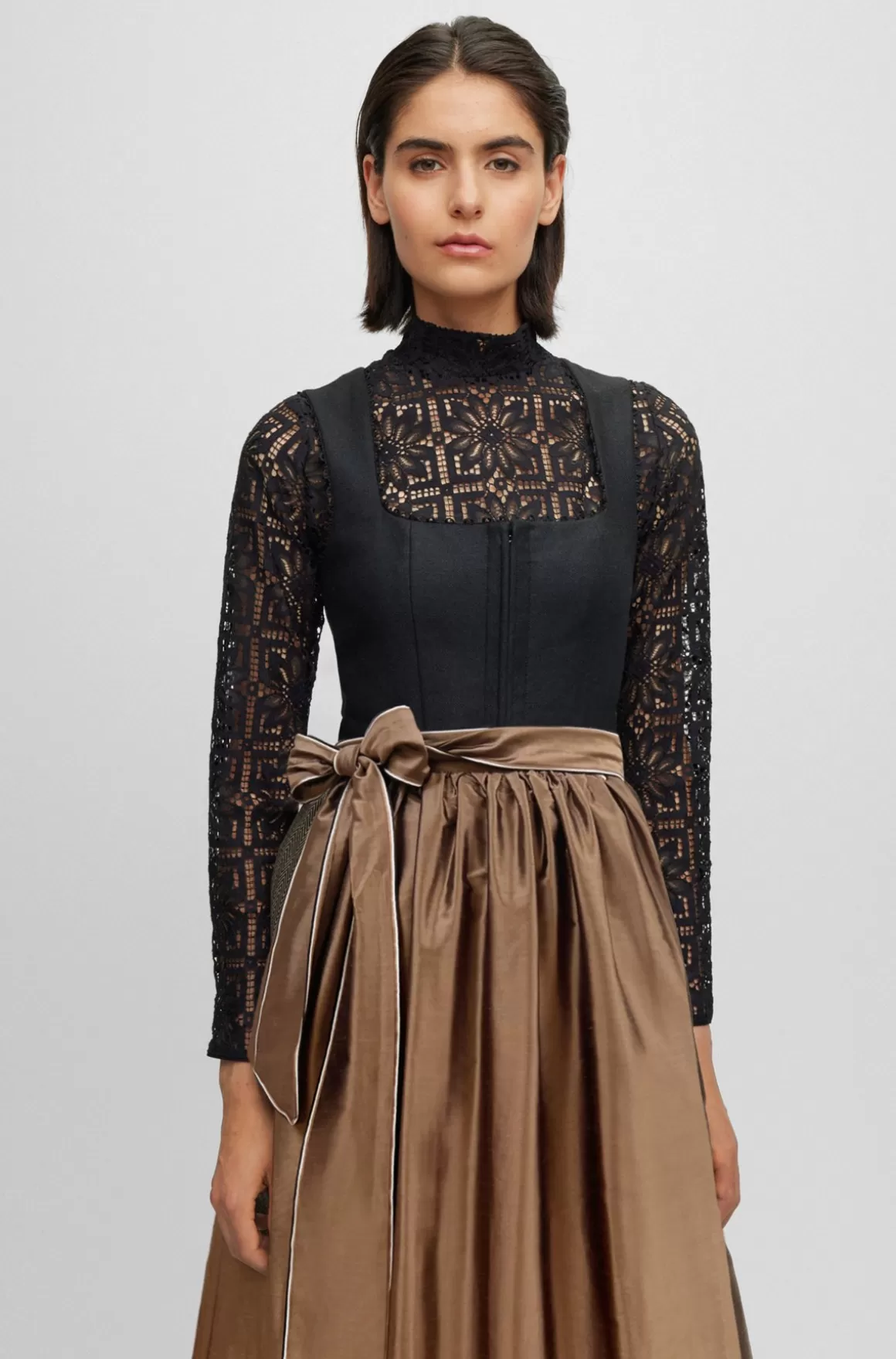 Dame HUGO BOSS Slim Fit BOSS X Kinga Mathe-skjorte I Blomstret Blondestof