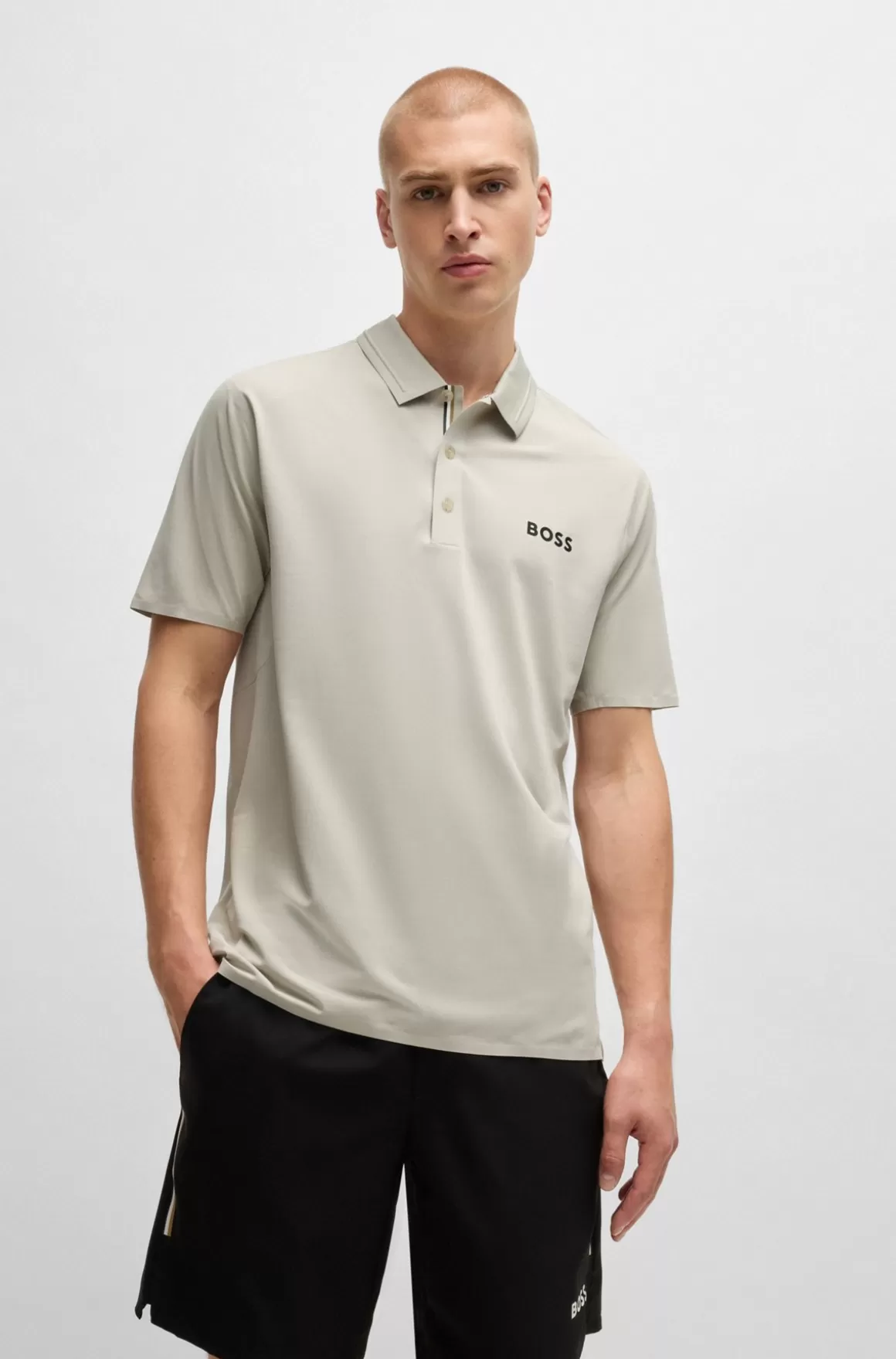 HUGO BOSS Slim Fit BOSS X Matteo Berrettini-poloshirt Med UV-beskyttelse