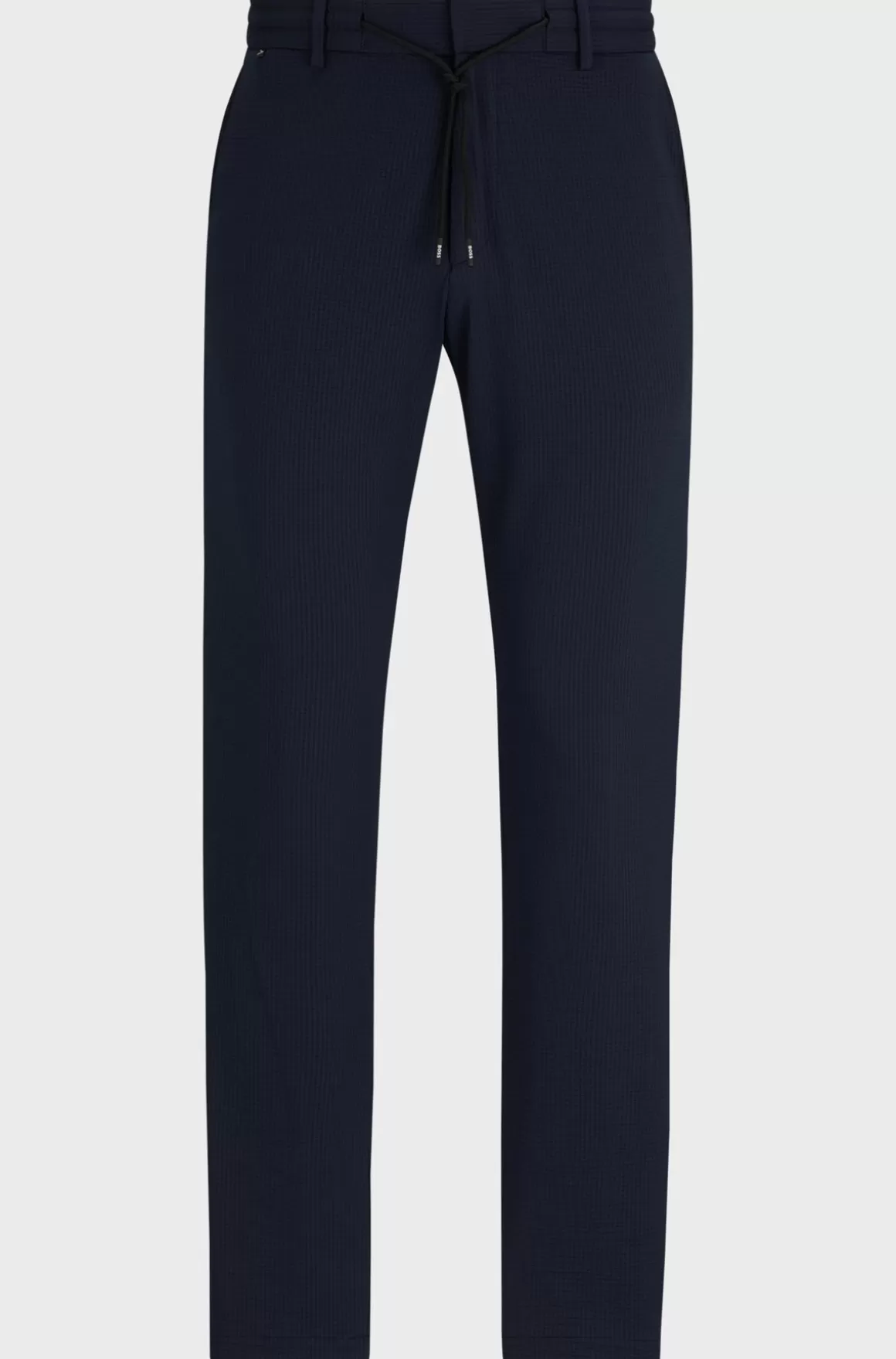 HUGO BOSS Slim Fit Bukser I Bæk Og Bølge Med Performance-stræk