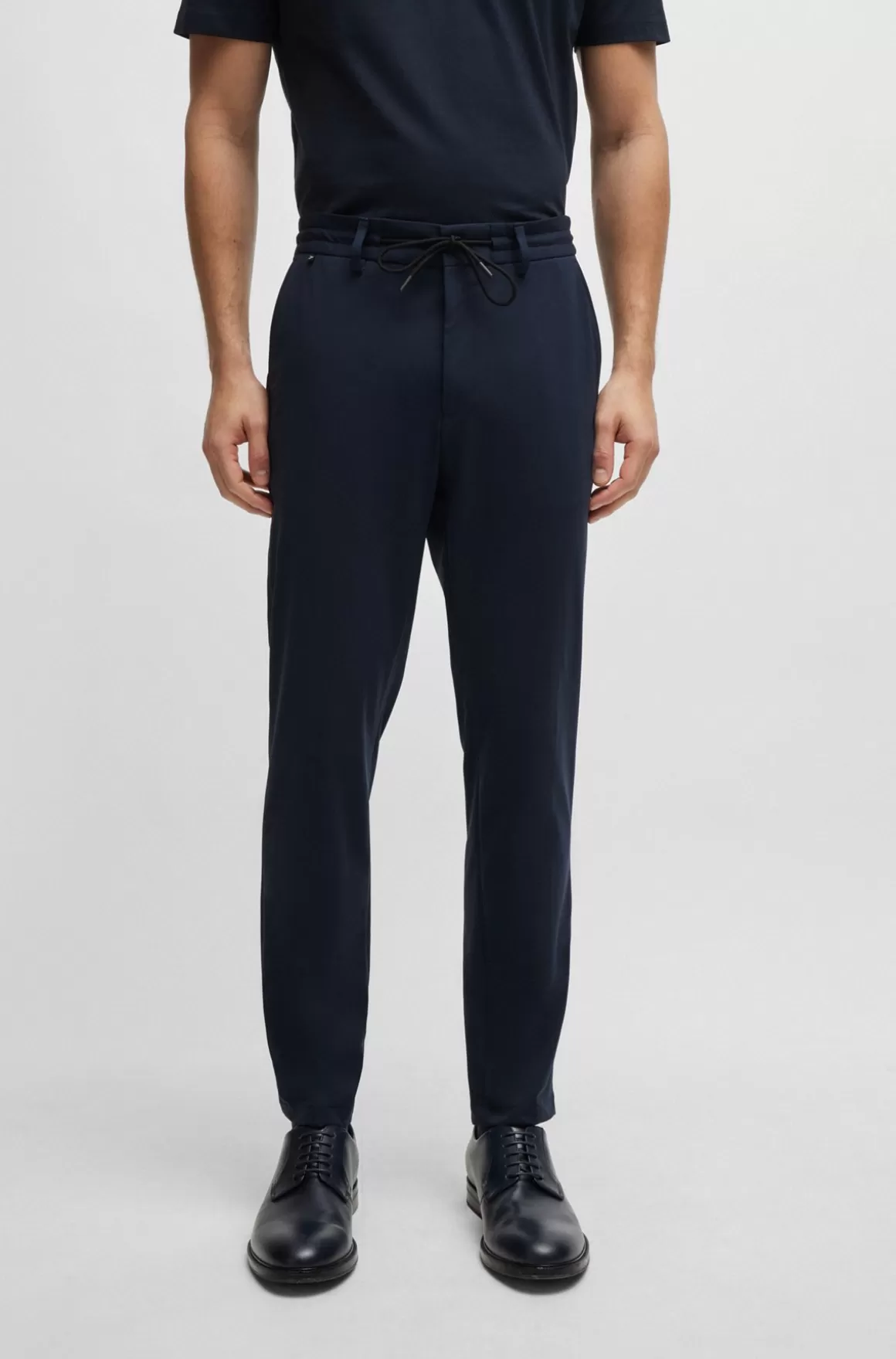 HUGO BOSS Slim Fit Bukser I Jersey Med Performance-stof Med Stræk