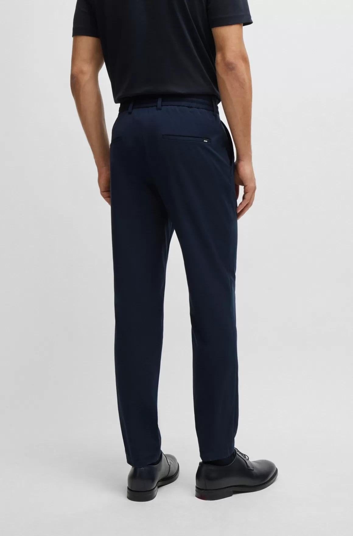 HUGO BOSS Slim Fit Bukser I Jersey Med Performance-stof Med Stræk
