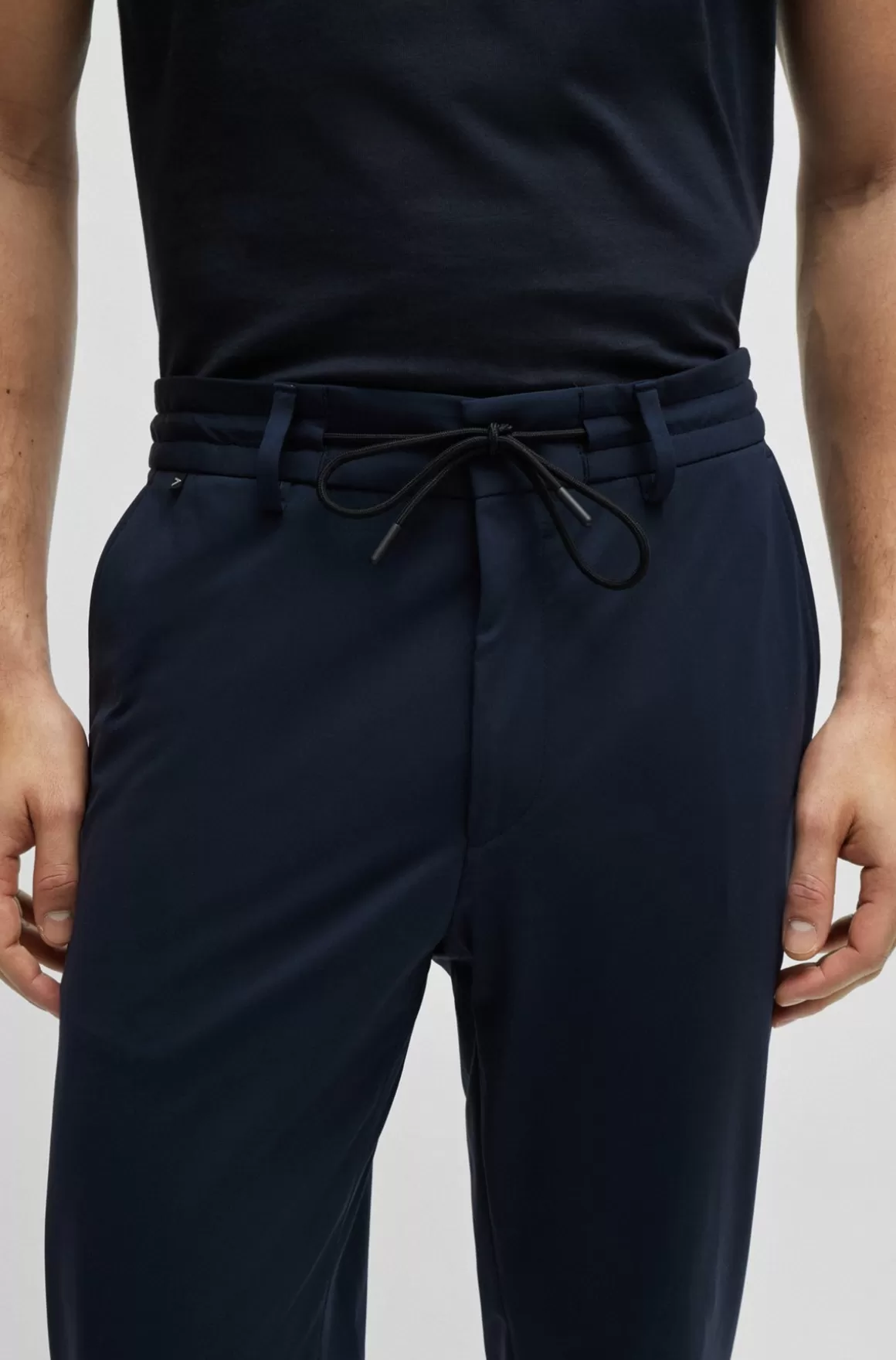 HUGO BOSS Slim Fit Bukser I Jersey Med Performance-stof Med Stræk