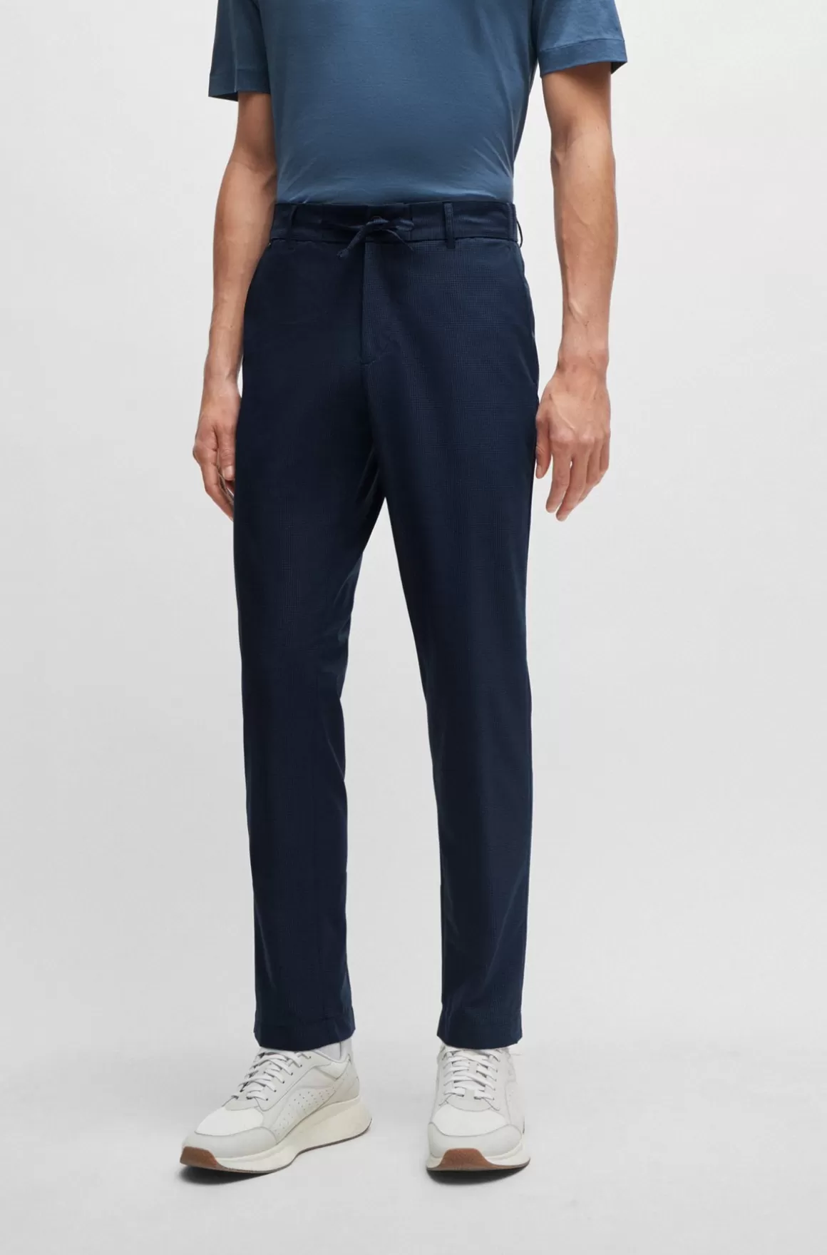 HUGO BOSS Slim Fit Bukser I Krølresistent Mesh