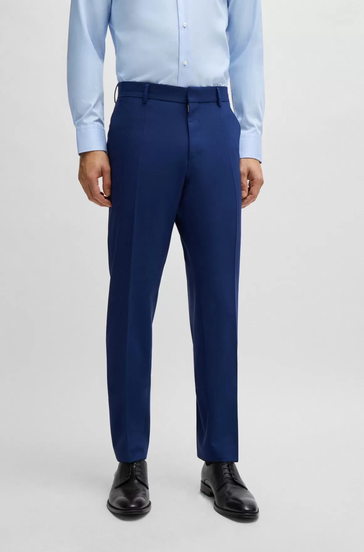 HUGO BOSS Slim Fit Bukser I Ny Uld Med Stræk