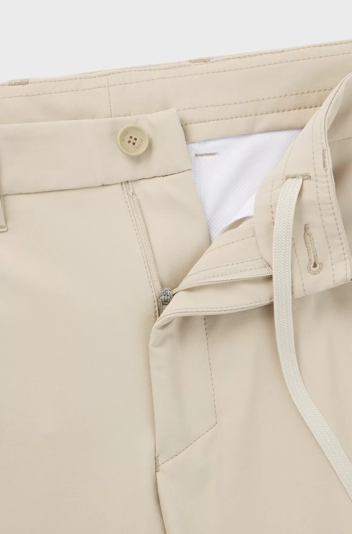 HUGO BOSS Slim Fit Chinos I Strygelet Stof Med Stræk I Fire Retninger