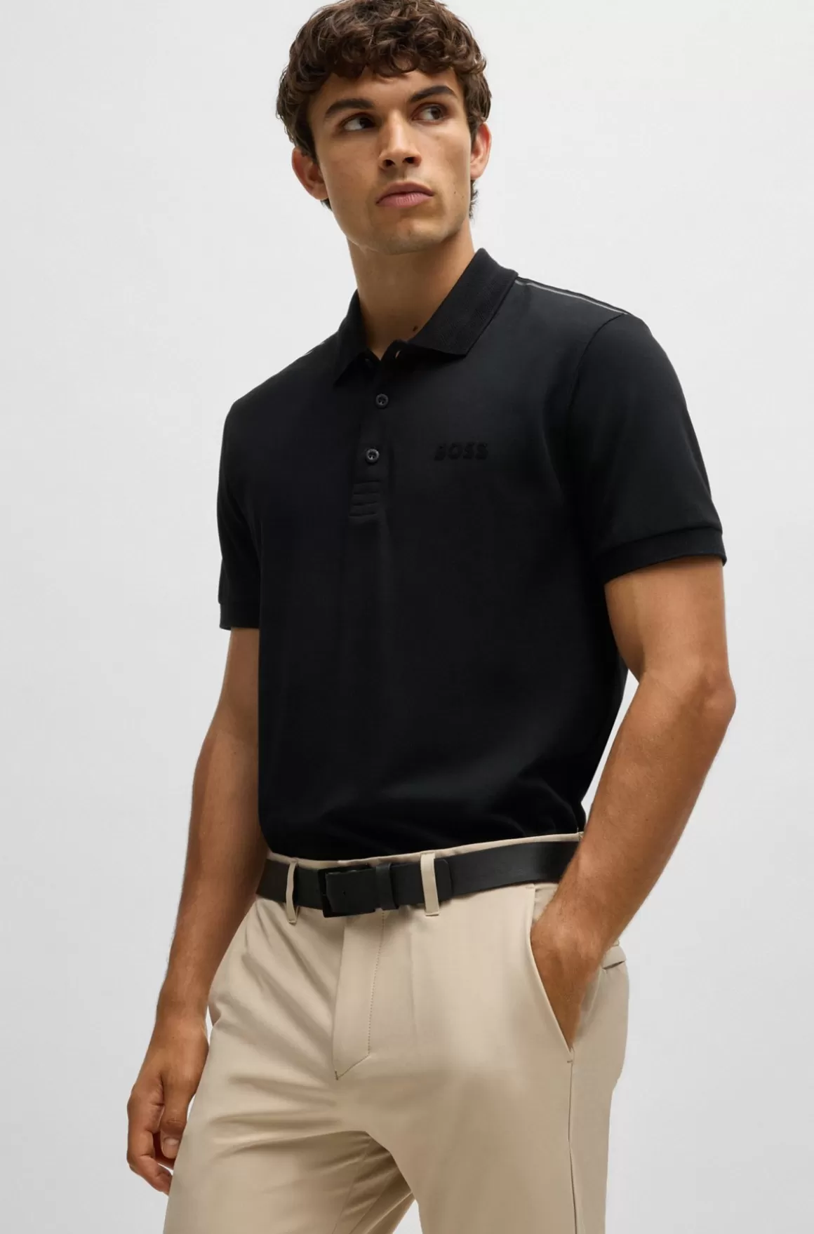 HUGO BOSS Slim Fit Chinos I Strygelet Stof Med Stræk I Fire Retninger