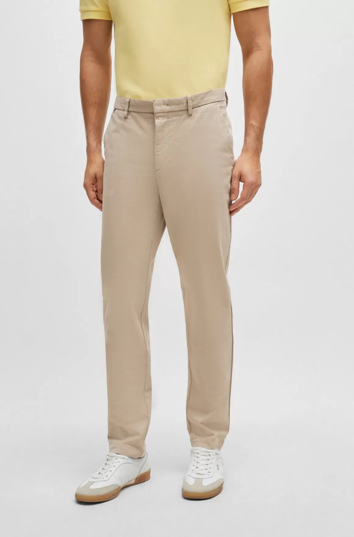 HUGO BOSS Slim Fit Chinos Med I Bomuldsgabardine Med Stræk