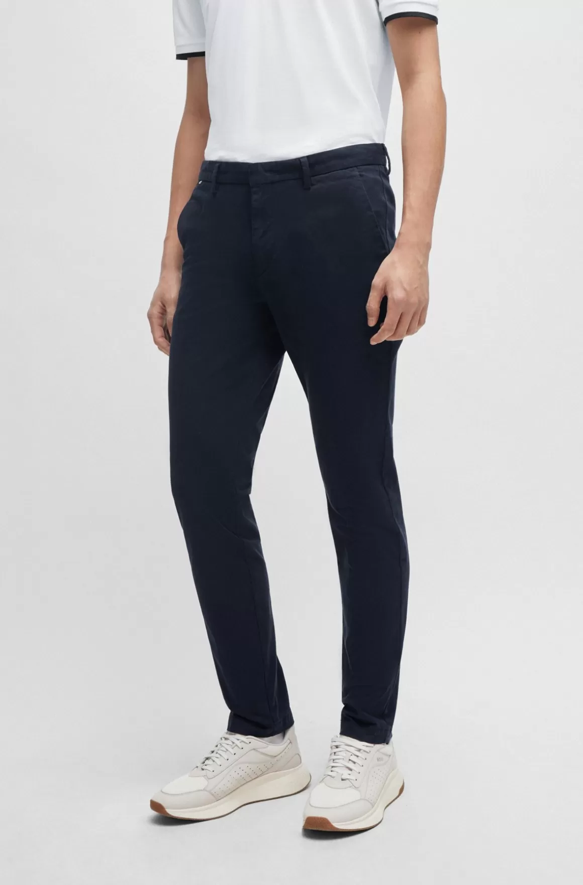 HUGO BOSS Slim Fit Chinos Med I Bomuldsgabardine Med Stræk