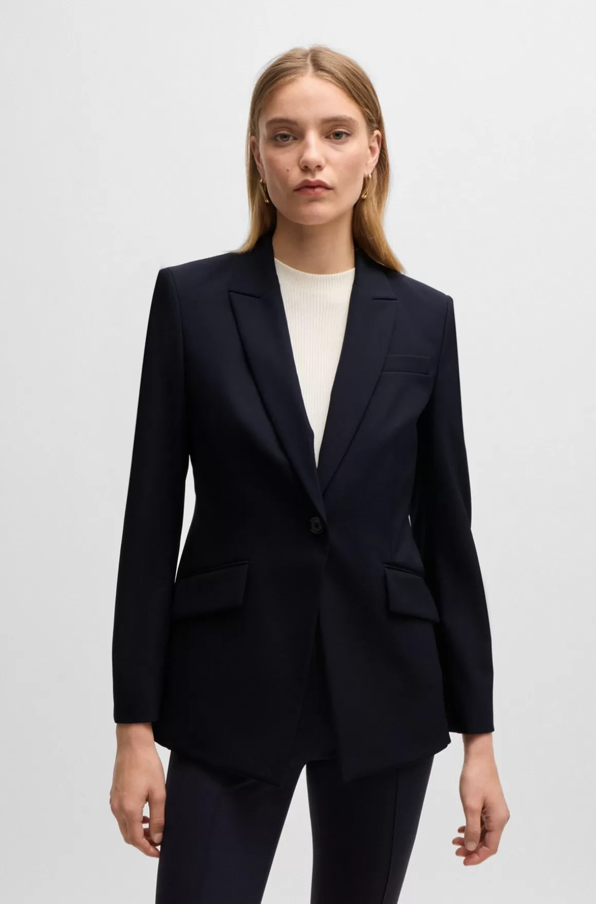 HUGO BOSS Slim Fit Jakke I Hurtigtørrende Stof Med Stræk
