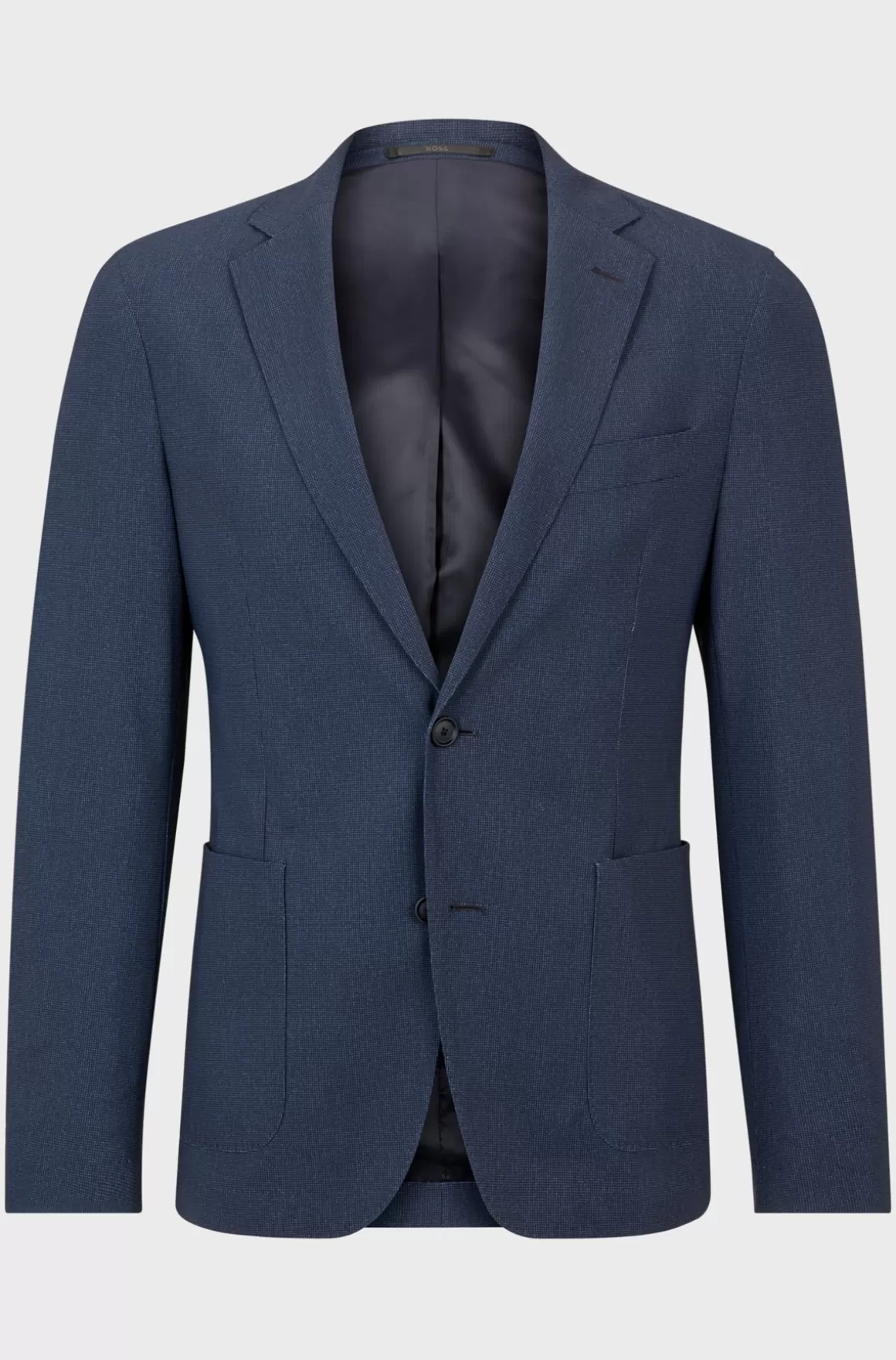 HUGO BOSS Slim Fit Jakke I Jersey Med Performance-stræk Og Mikromønster