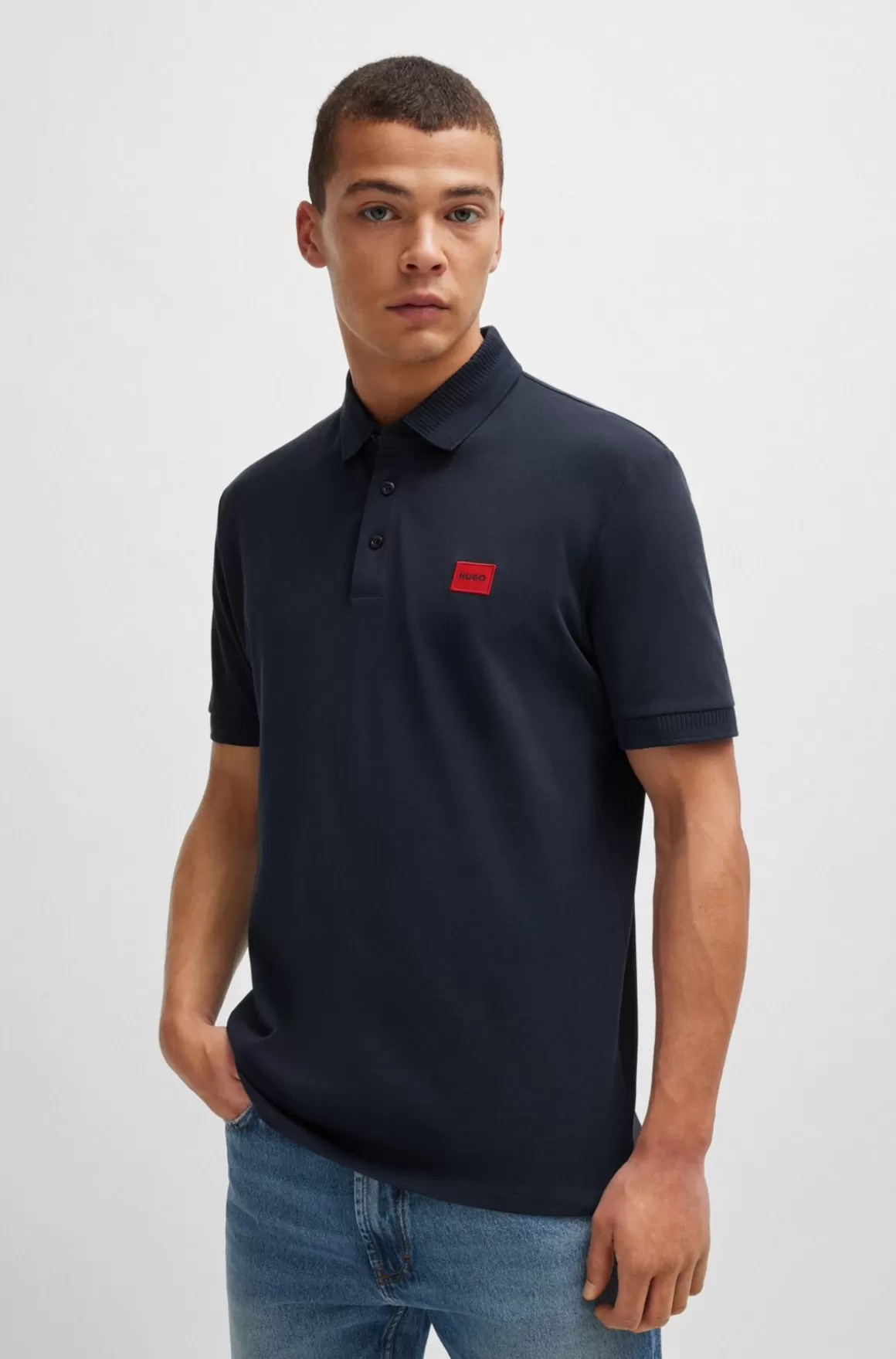 HUGO BOSS Slim Fit Poloshirt I Bomuldspiqué Med Logomærke
