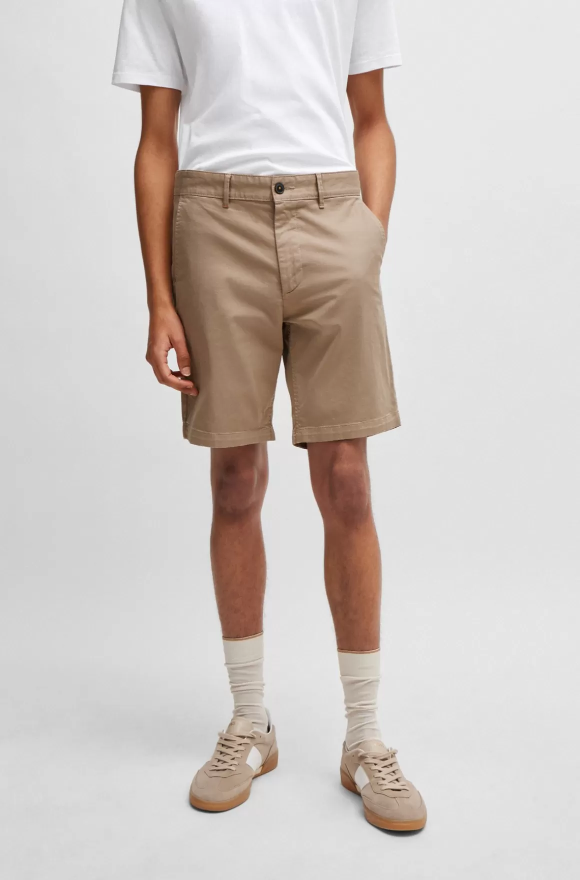 HUGO BOSS Slim Fit Shorts I Bomuldstwill Med Stræk