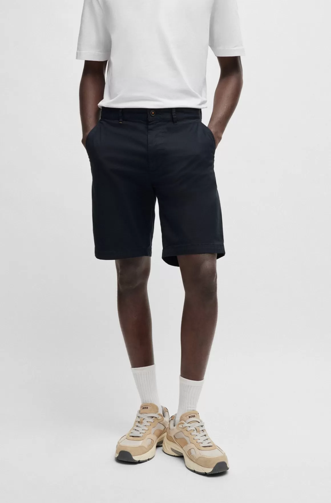 HUGO BOSS Slim Fit Shorts I Bomuldstwill Med Stræk