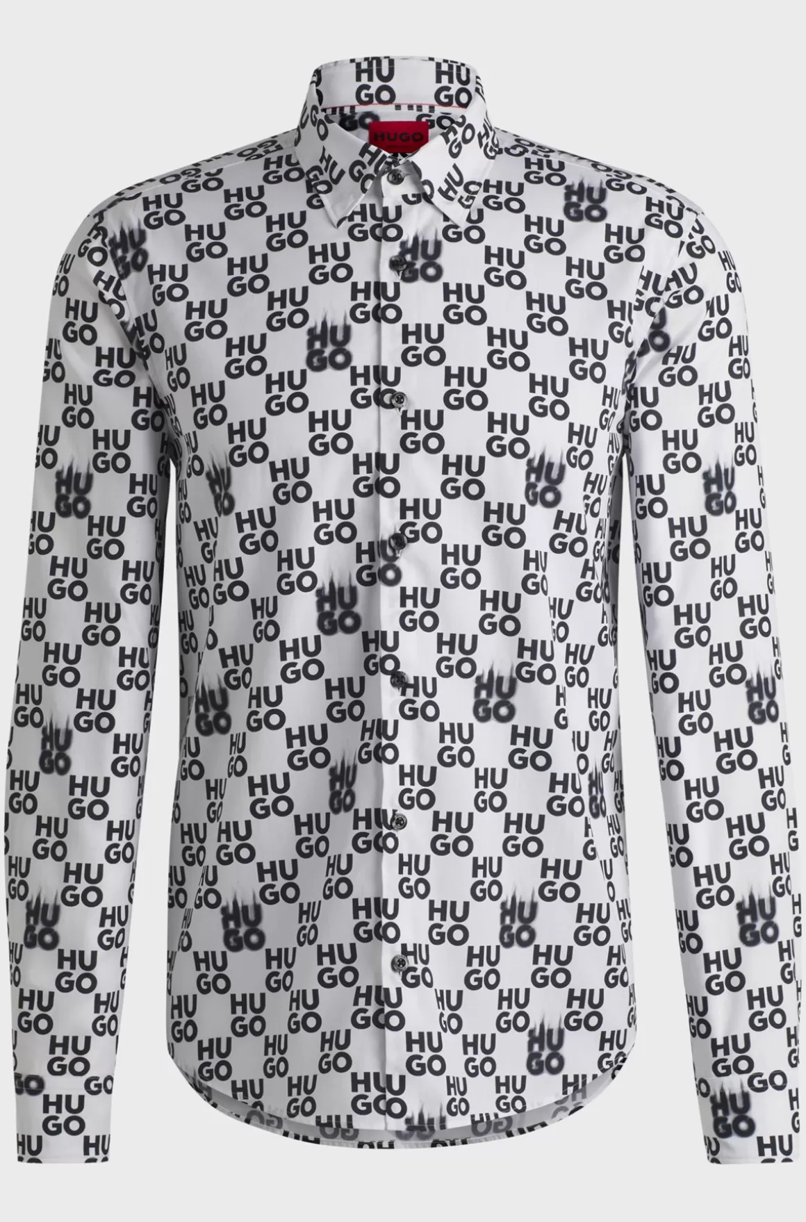 HUGO BOSS Slim Fit Skjorte I Bomuldspoplin Med Sæsoninspireret Print