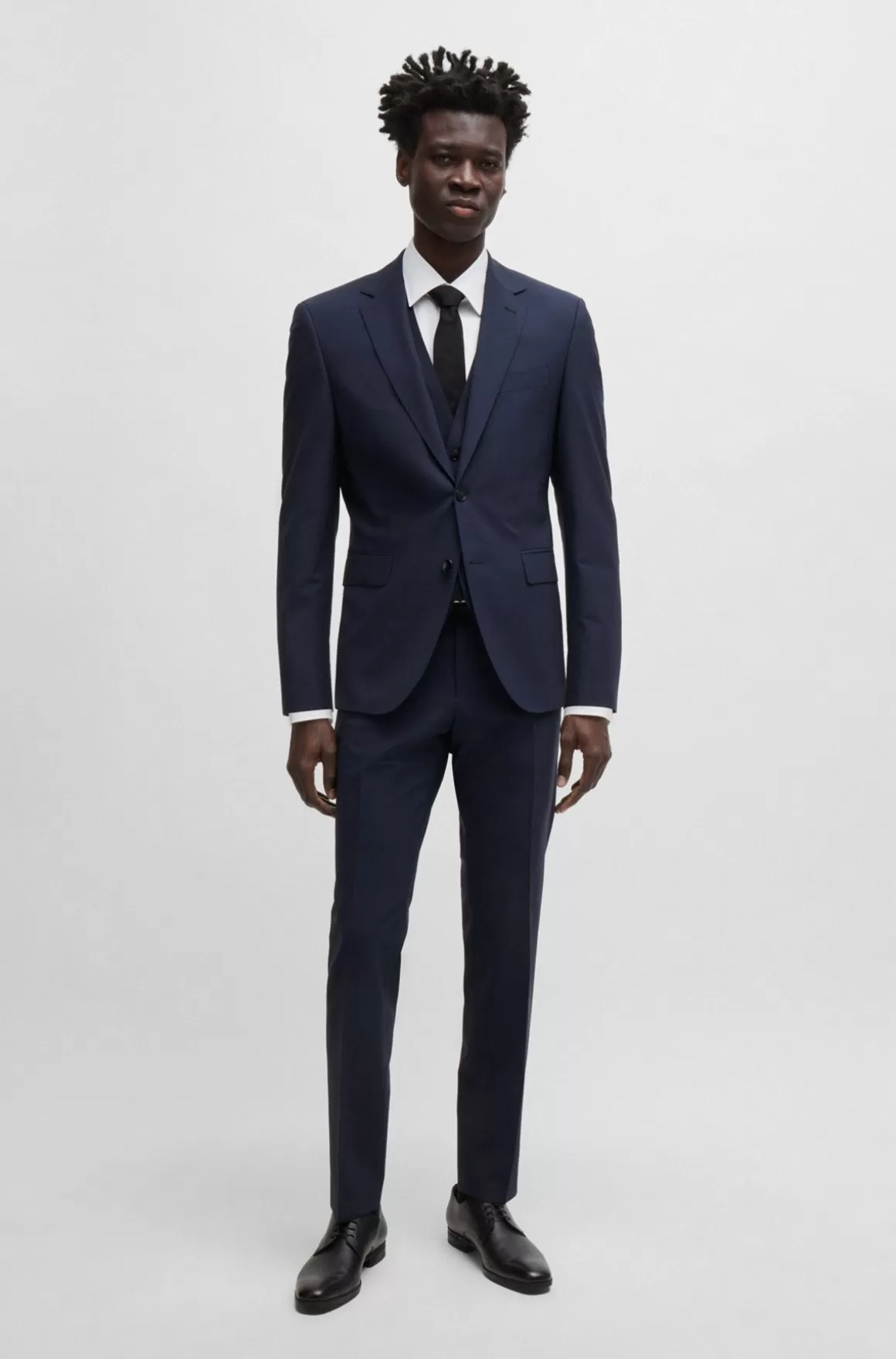 HUGO BOSS Slim Fit Vest Til Jakkesæt I Ny Uld Med Stræk