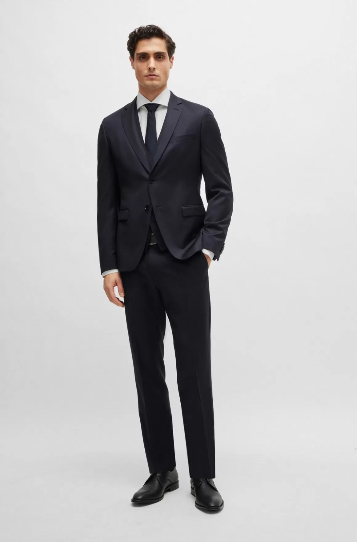 HUGO BOSS Slim Fit Vest Til Jakkesæt I Serge Af Ny Uld