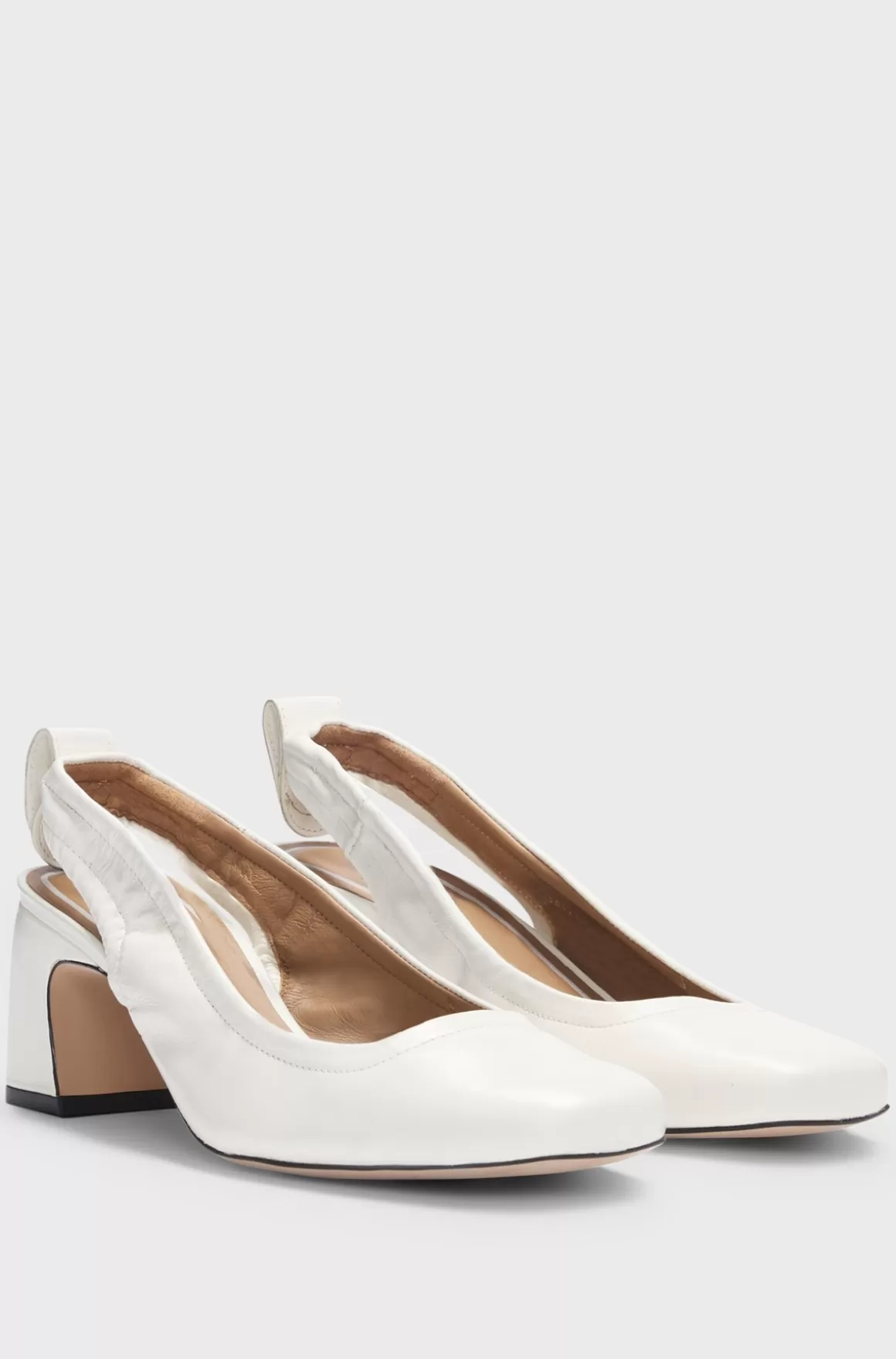 HUGO BOSS Slingbackpumps I Læder Med Dobbelt B-monogram