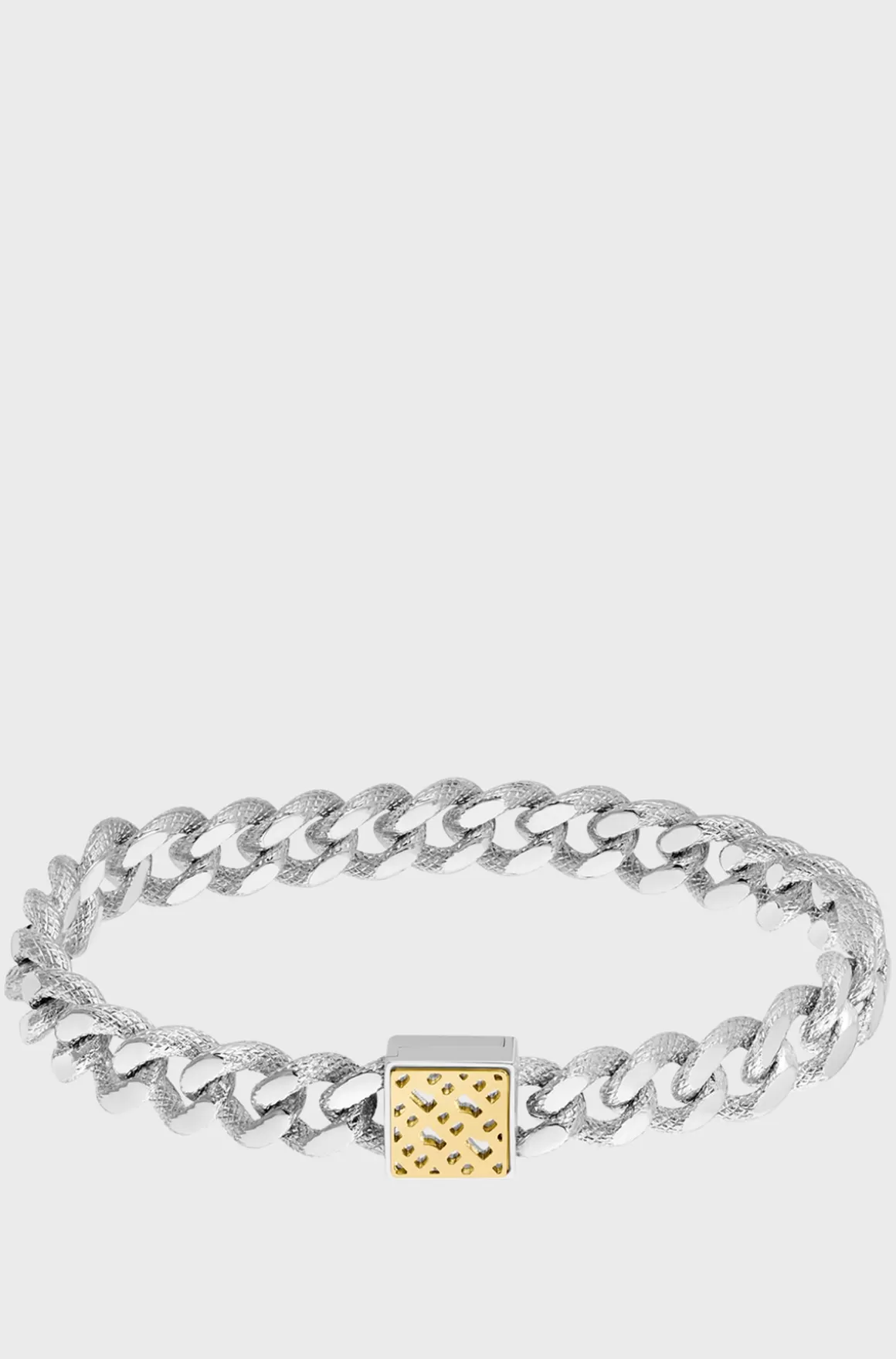 HUGO BOSS farvet Armbånd Med En Tekstureret Kæde Og Monogramlukning