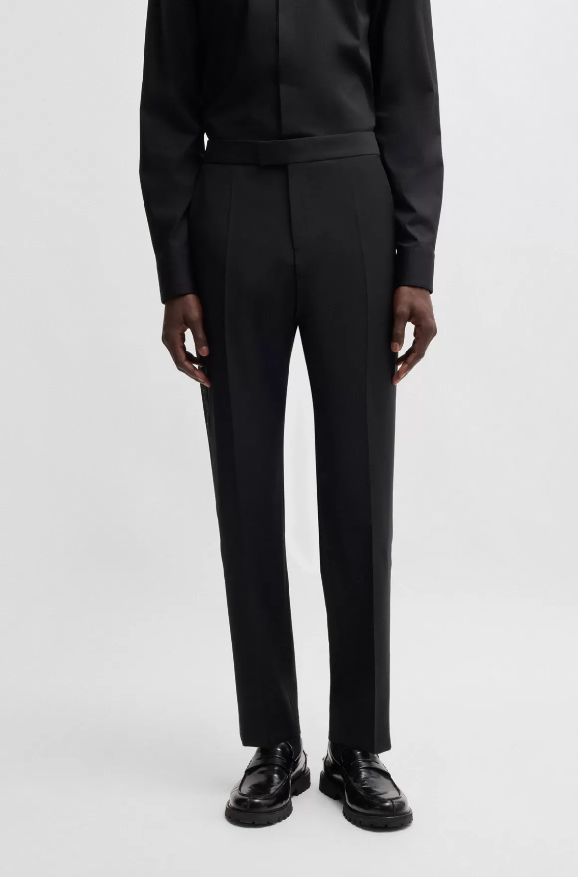 HUGO BOSS Smokingbukser Med Regular Fit I Uldblanding