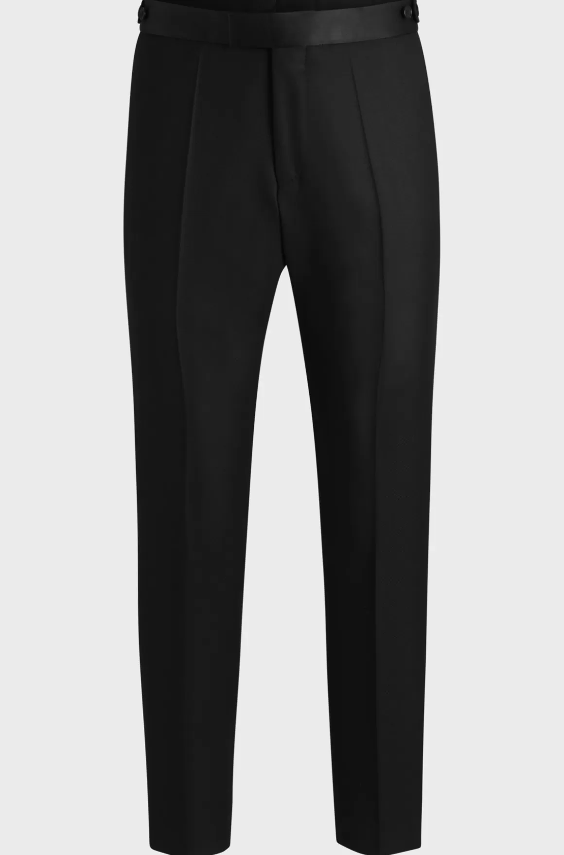 HUGO BOSS Smokingbukser Med Relaxed Fit I Uld Med Silkedetaljer