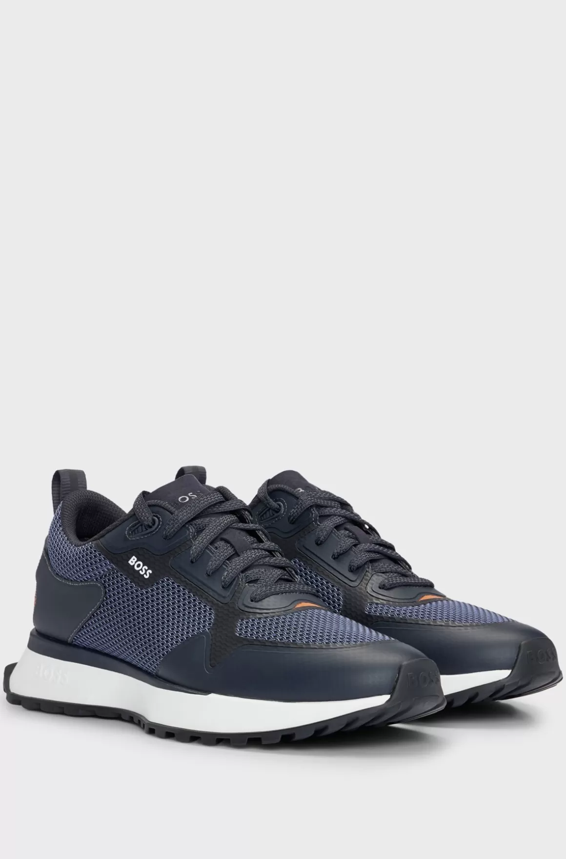 HUGO BOSS Sneakers I Blandede Materialer Med Mesh Og Branding