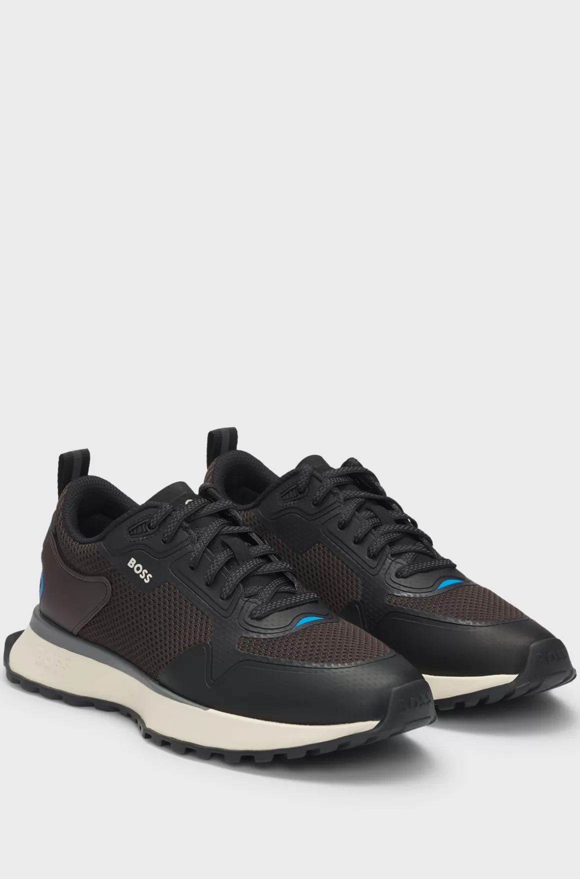 HUGO BOSS Sneakers I Blandede Materialer Med Mesh Og Branding