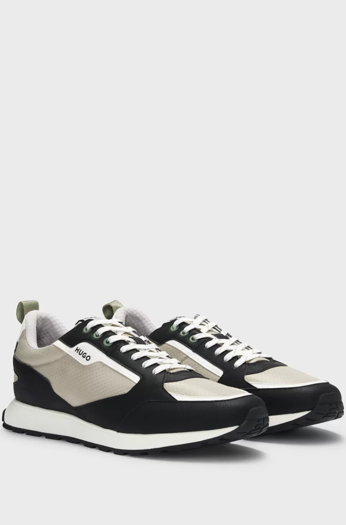 HUGO BOSS Sneakers I Blandede Materialer Med Ripstop Og Imiteret Læder