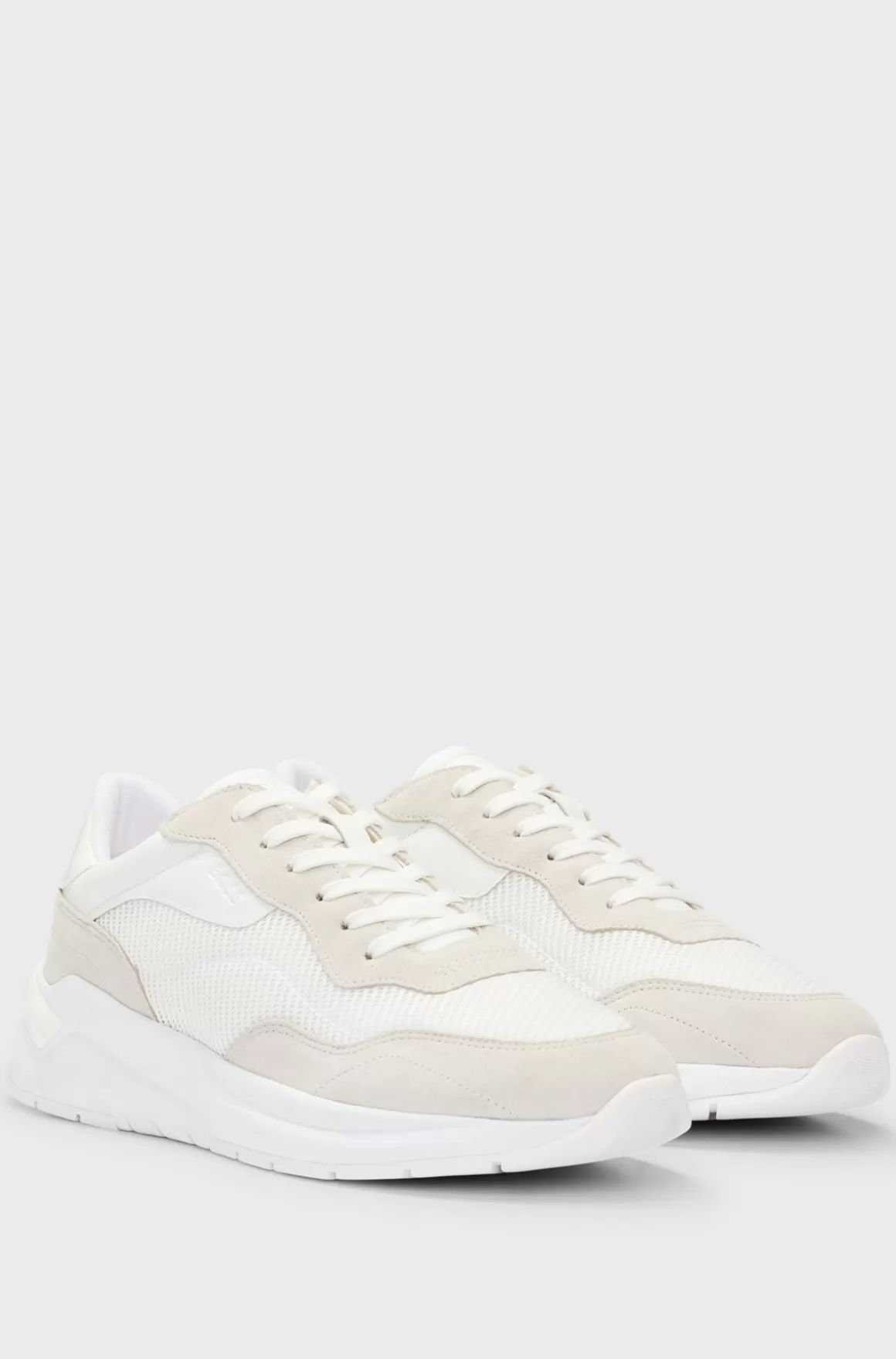 HUGO BOSS Sneakers I Blandede Materialer Med Ruskind Og Imiteret Læder