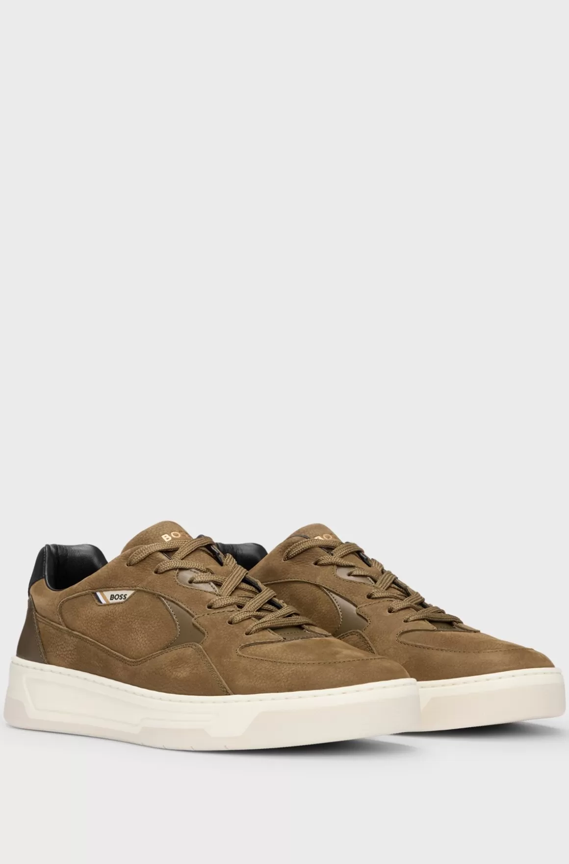 HUGO BOSS Sneakers I Blandede Materialer Med Ruskind Og Læder