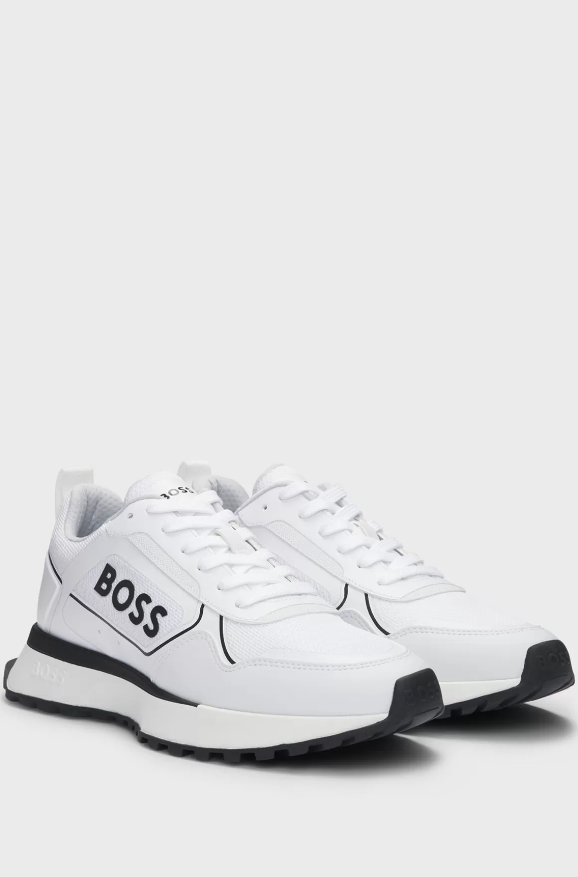 HUGO BOSS Sneakers I Blandede Materialer Med Stort Logo På Sidepanelet