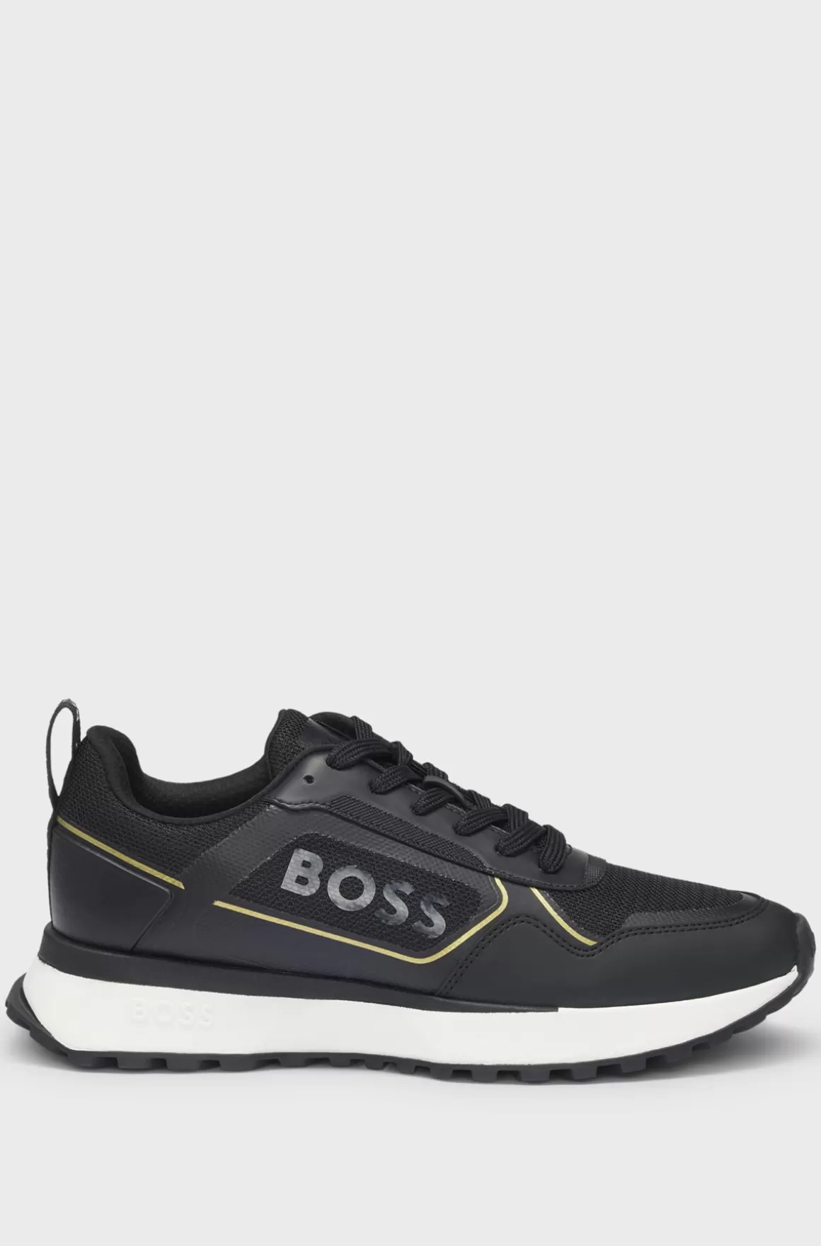 HUGO BOSS Sneakers I Blandede Materialer Med Stort Logo På Sidepanelet