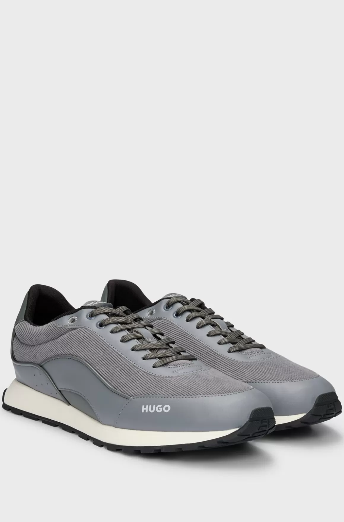 HUGO BOSS Sneakers I Blandet Materiale Med Detaljer Med Fløjlseffekt