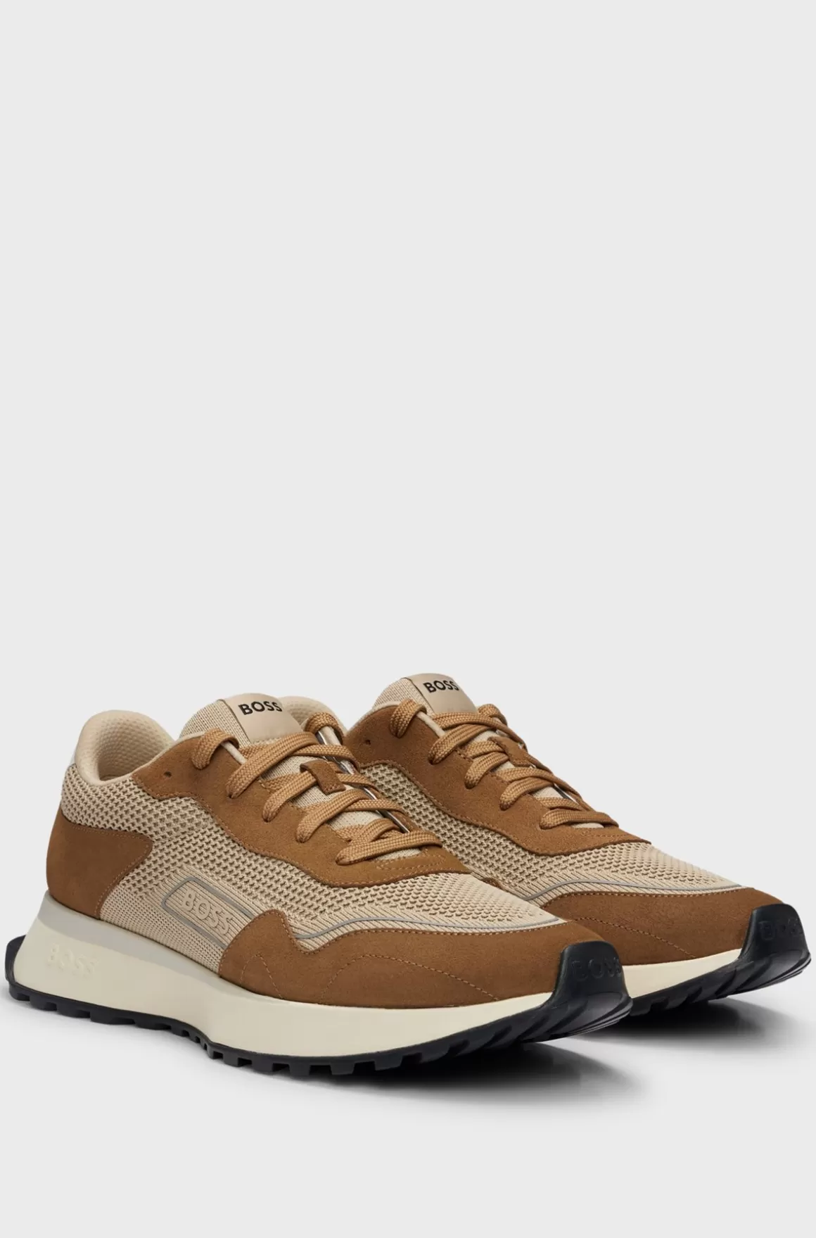 HUGO BOSS Sneakers I Blandet Materiale Med Ruskind Og Imiteret Læder