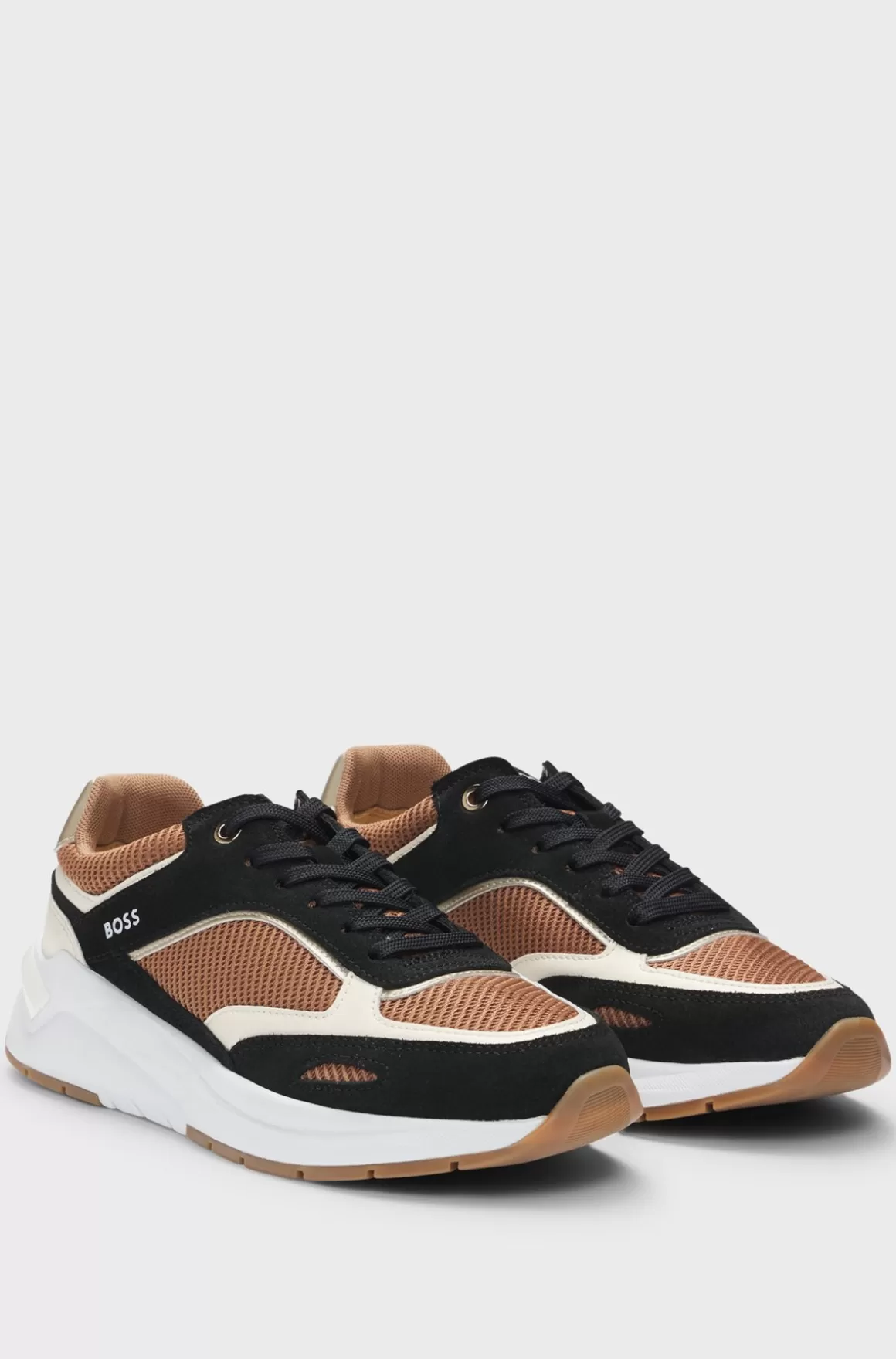 HUGO BOSS Sneakers I Blandet Materiale Med Ruskind Og Mesh