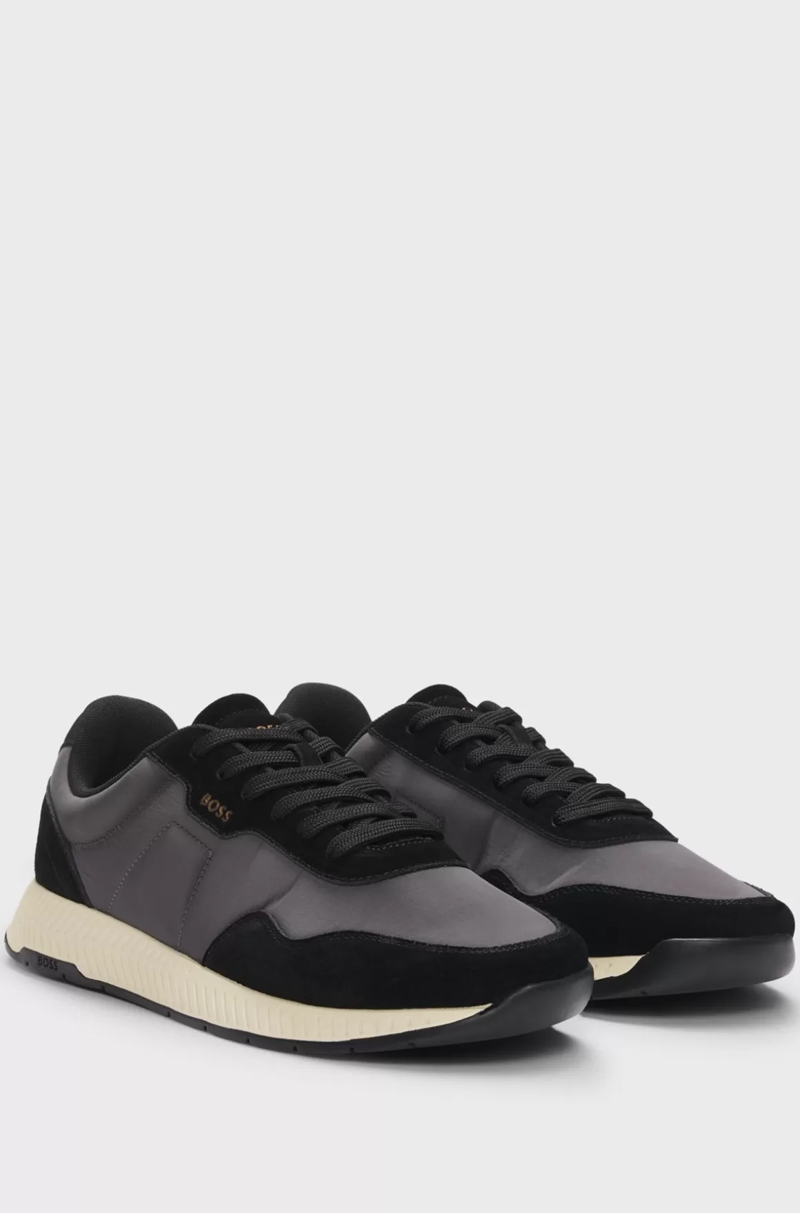 HUGO BOSS Sneakers I Blandet Materiale Med Ruskindsdetaljer
