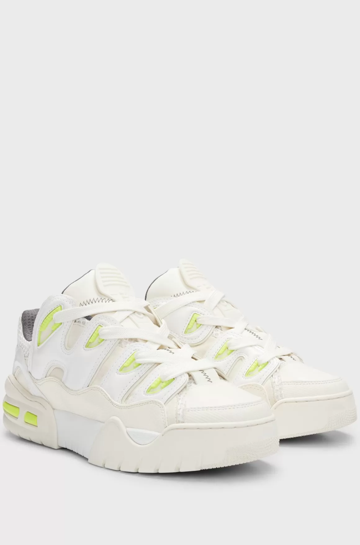 HUGO BOSS Sneakers I Imiteret Læder Med Kontrastdetaljer
