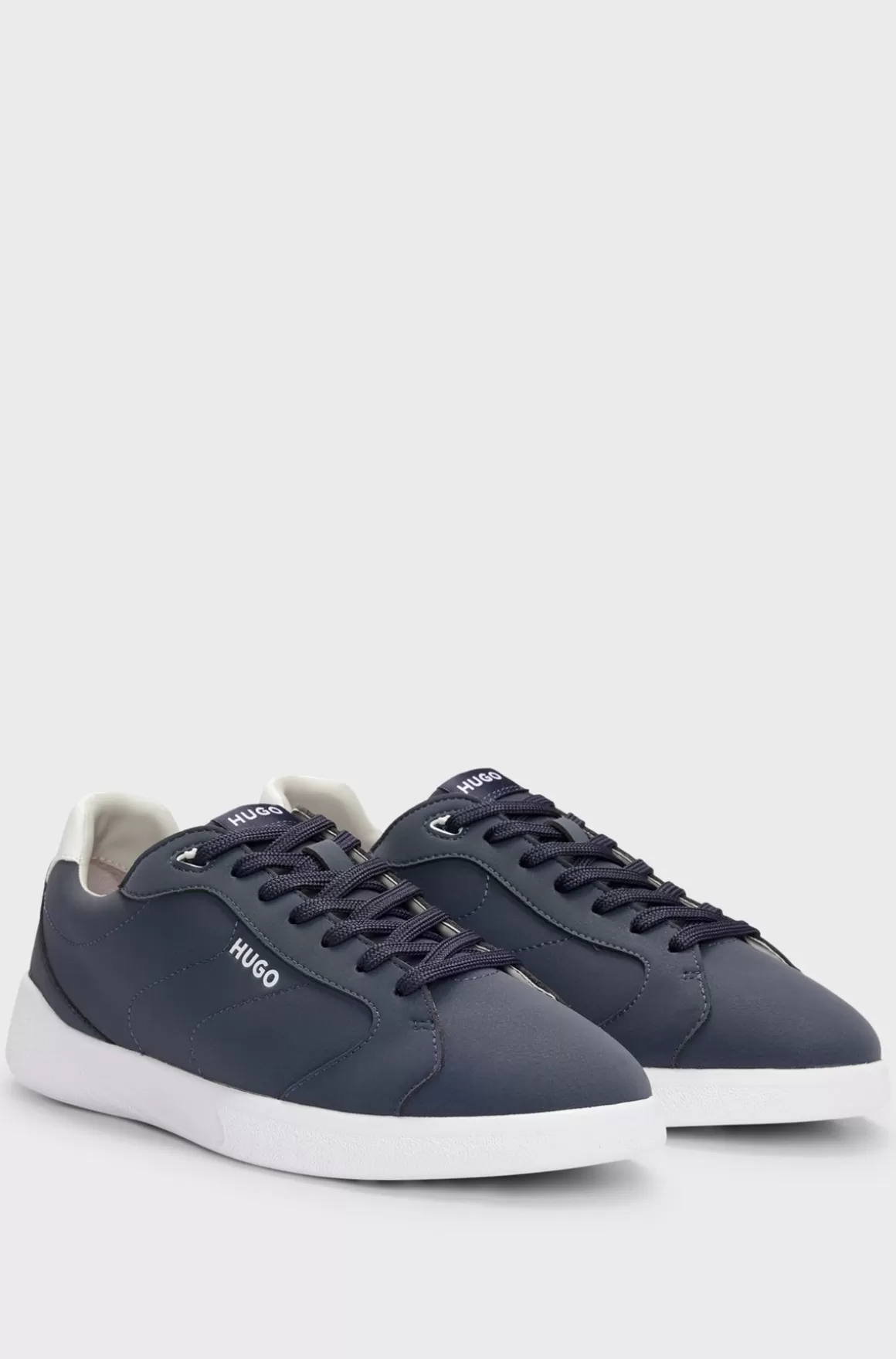 HUGO BOSS Sneakers I Imiteret Læder Med Logodetalje