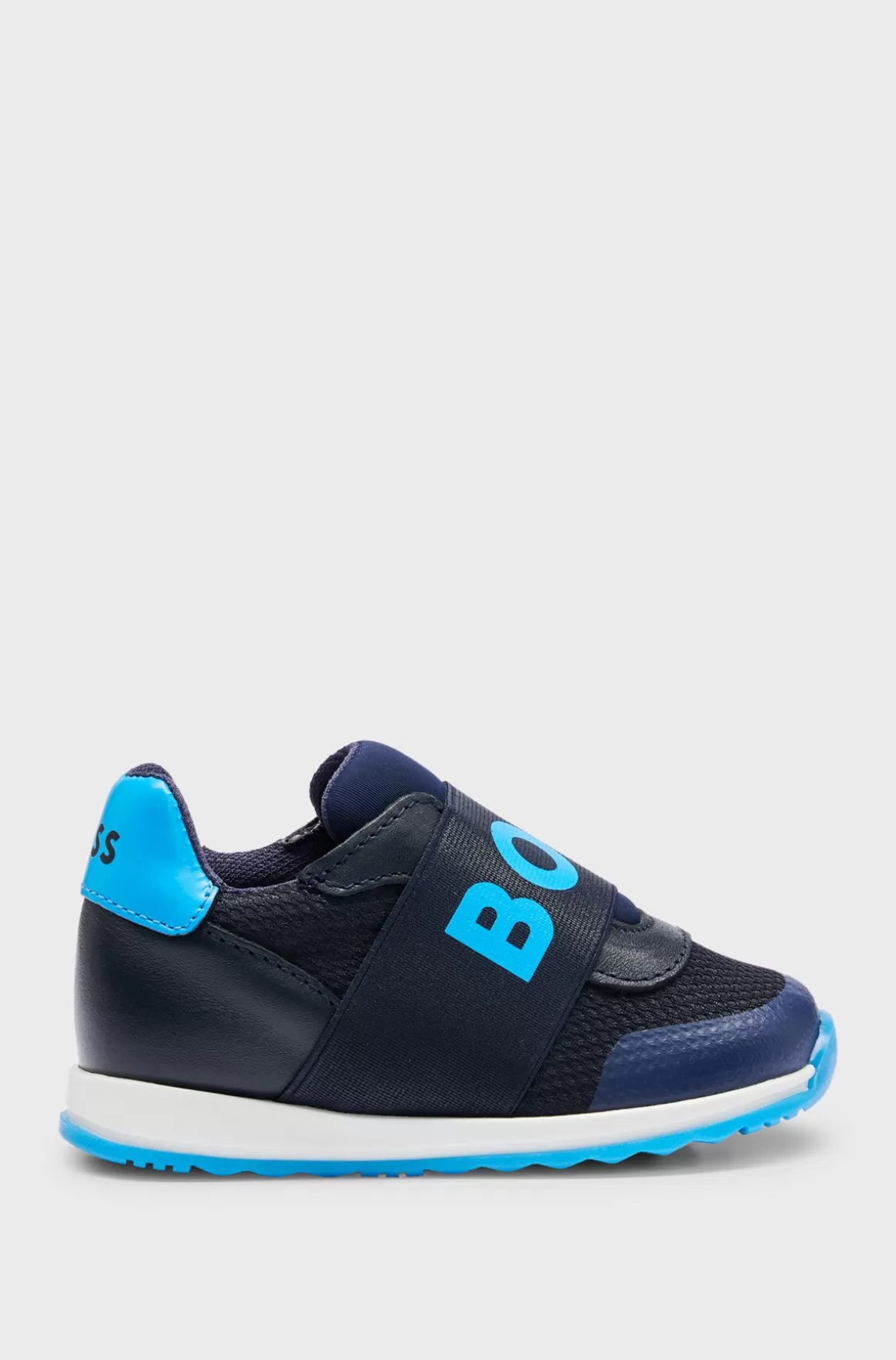 Børn HUGO BOSS Sneakers I Læder Og Mesh Med Brandet Rem Til Børn