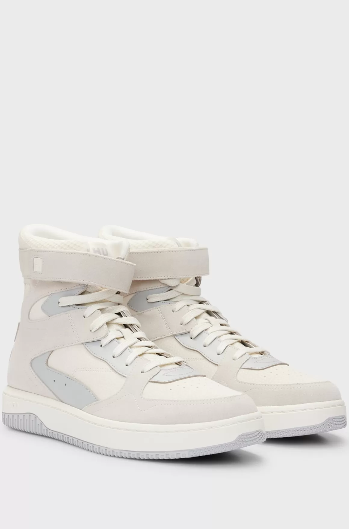 HUGO BOSS Sneakers I Læder Og Ruskind Med Højt Skaft
