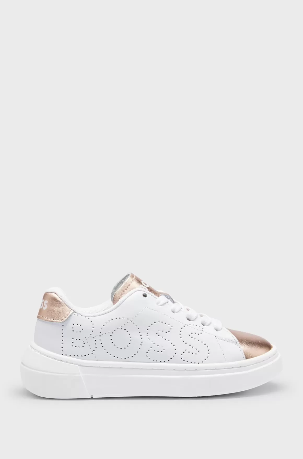 Børn HUGO BOSS Sneakers I Læder Til Børn Med Perforeret Logo