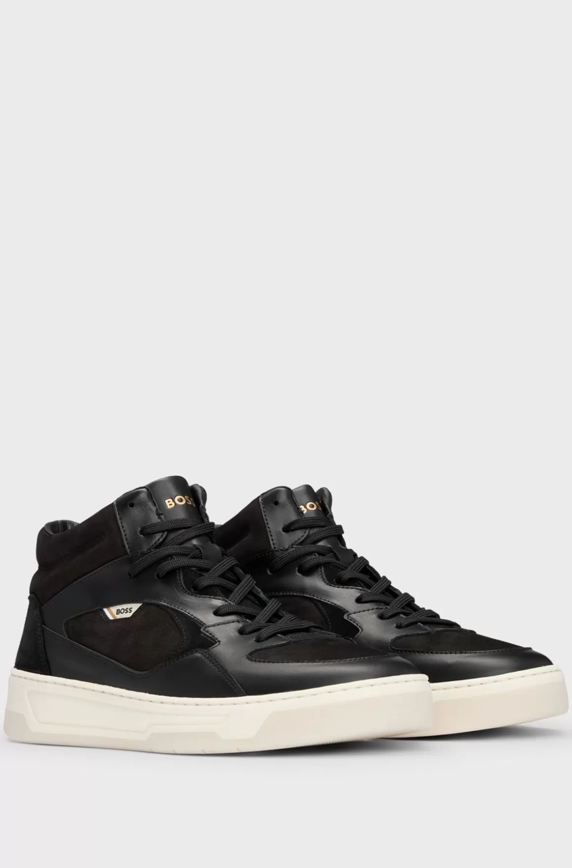 HUGO BOSS Sneakers Med Høj Profil I Blandet Læder