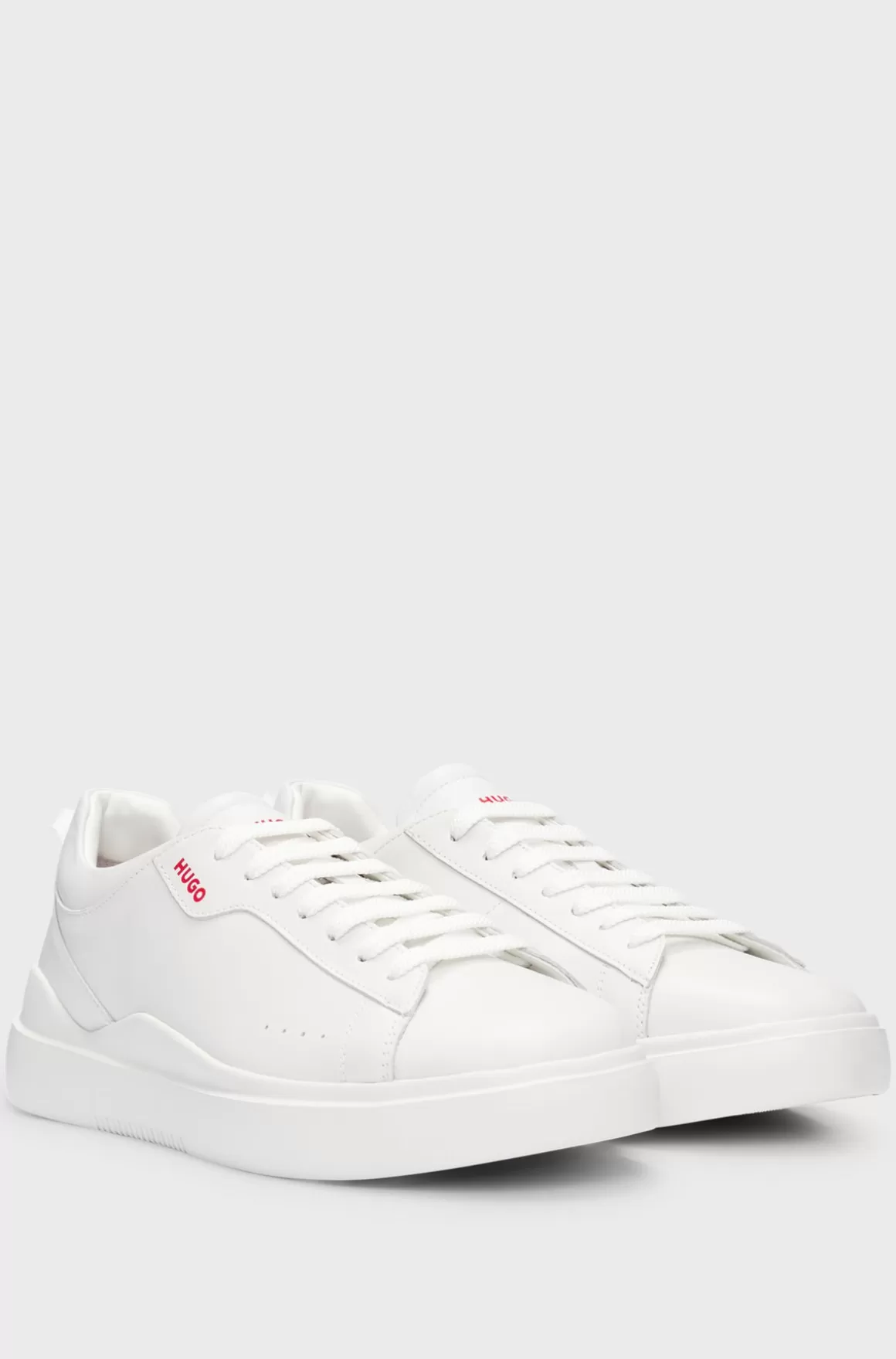 HUGO BOSS Sneakers Med Kopsål Af Glat Læder