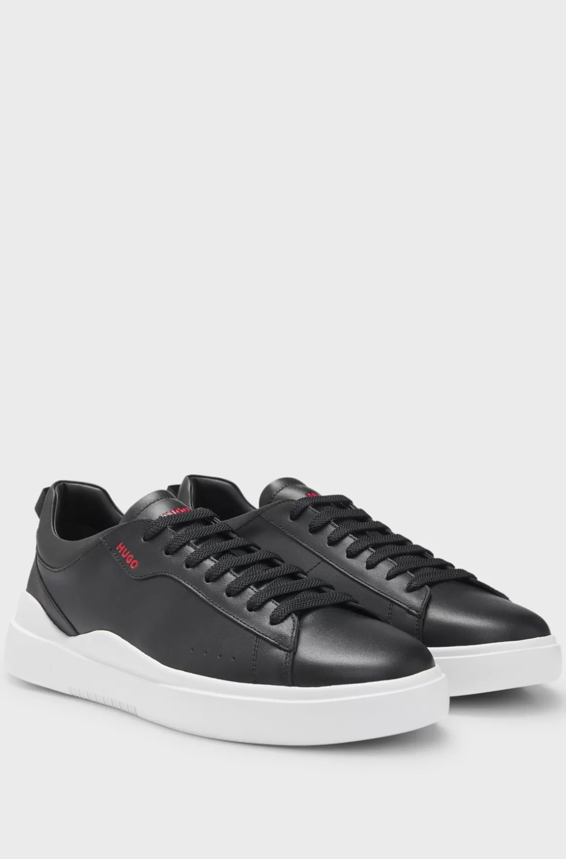 HUGO BOSS Sneakers Med Kopsål Af Glat Læder