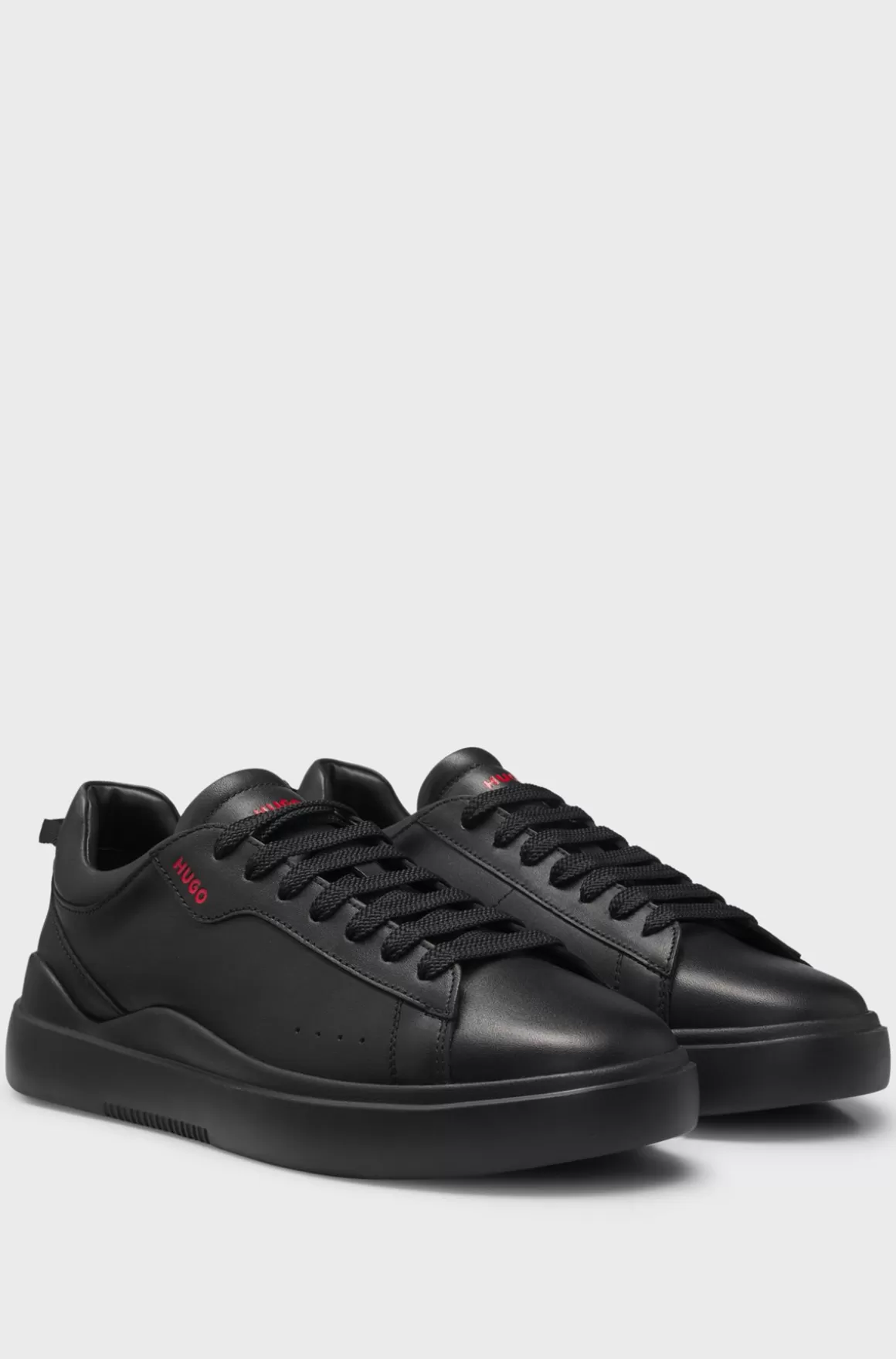 HUGO BOSS Sneakers Med Kopsål Af Glat Læder
