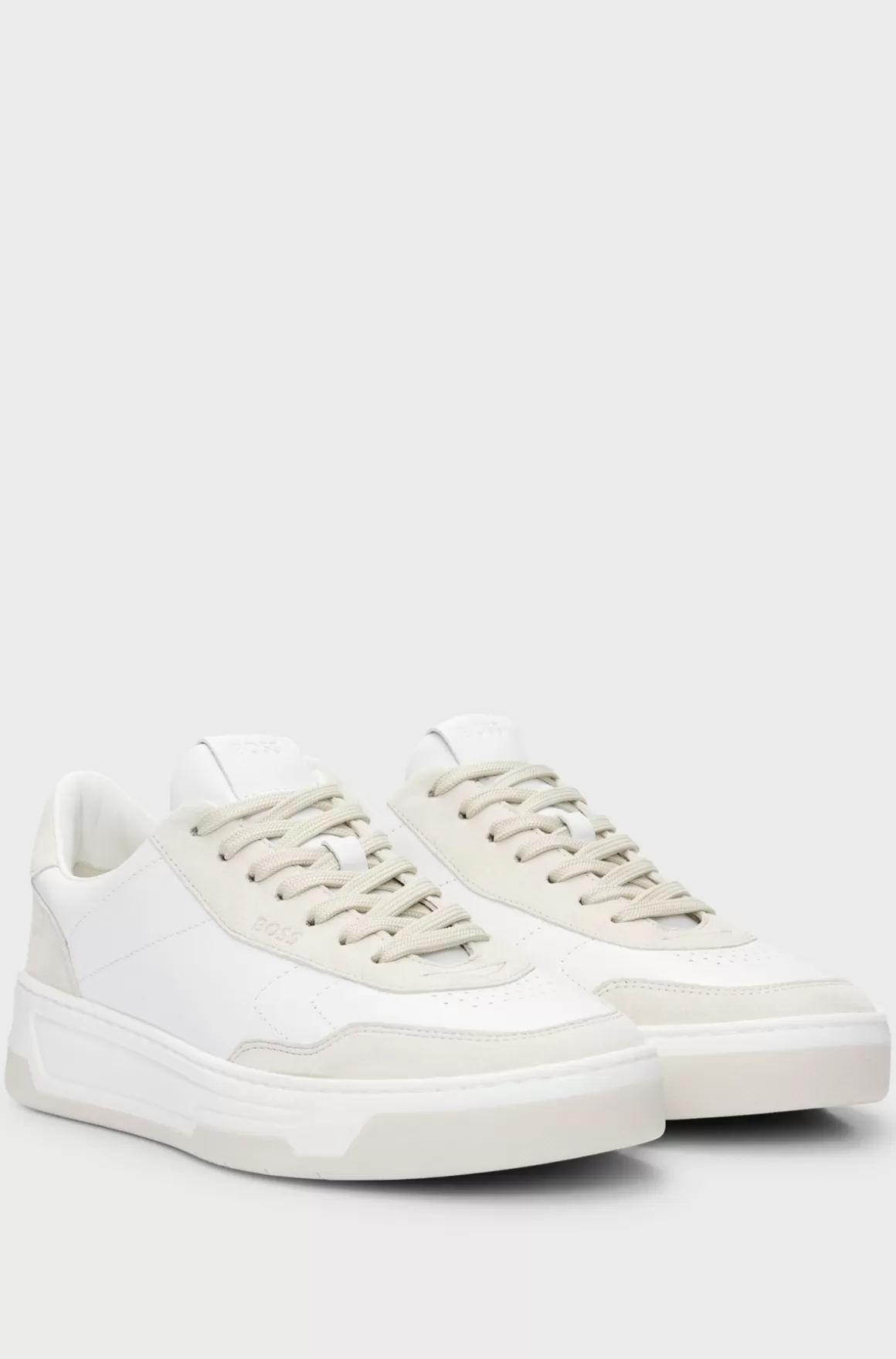 HUGO BOSS Sneakers Med Lav Profil I Læder Og Ruskind